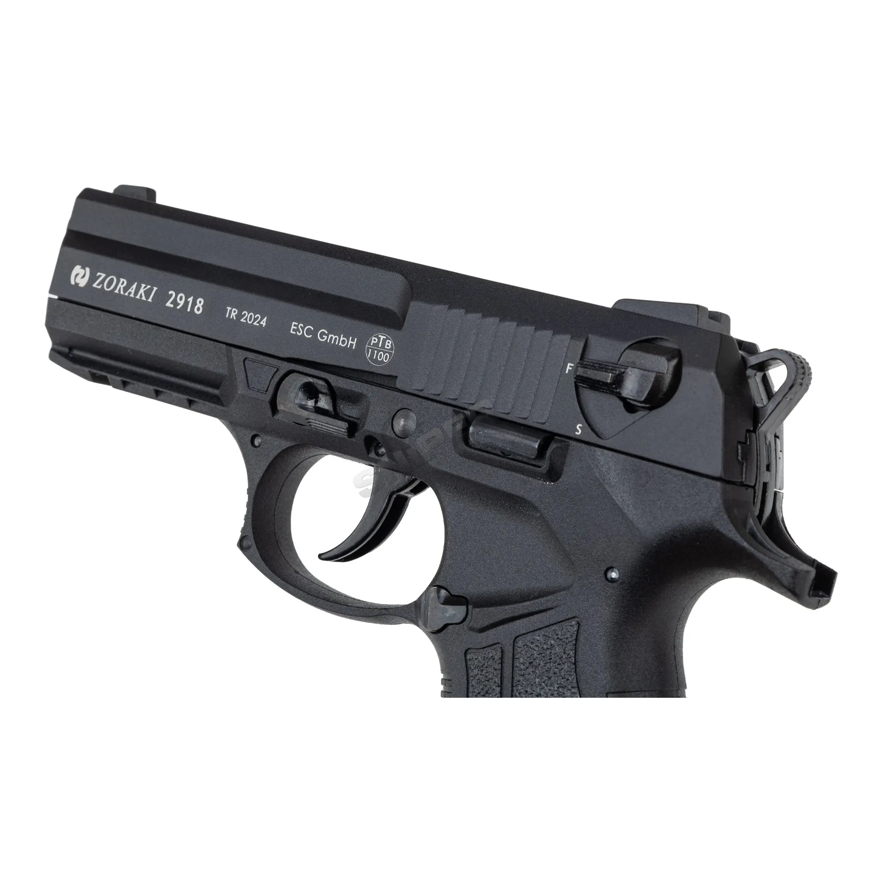 Zoraki 2-918 9mm P.A.K. Schreckschusspistole, Black Silvester Bundle #1 Zoraki 2-918 9mm P.A.K. Schreckschusspistole, Black