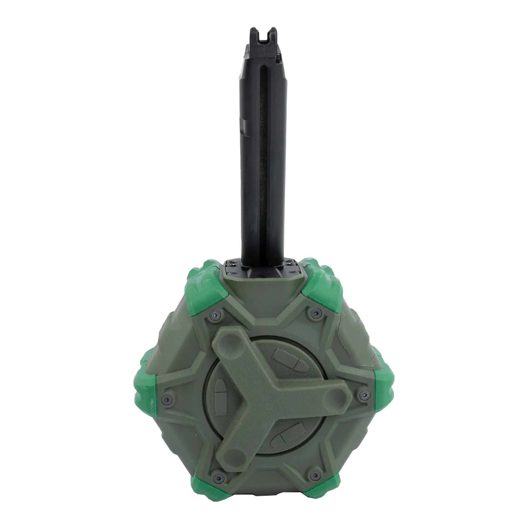 WE Gas Drum Magazin für G17/Galaxy Serie, 350rds, Green WE Gas Drum Magazin für G17/Galaxy Serie, 350rds, Green