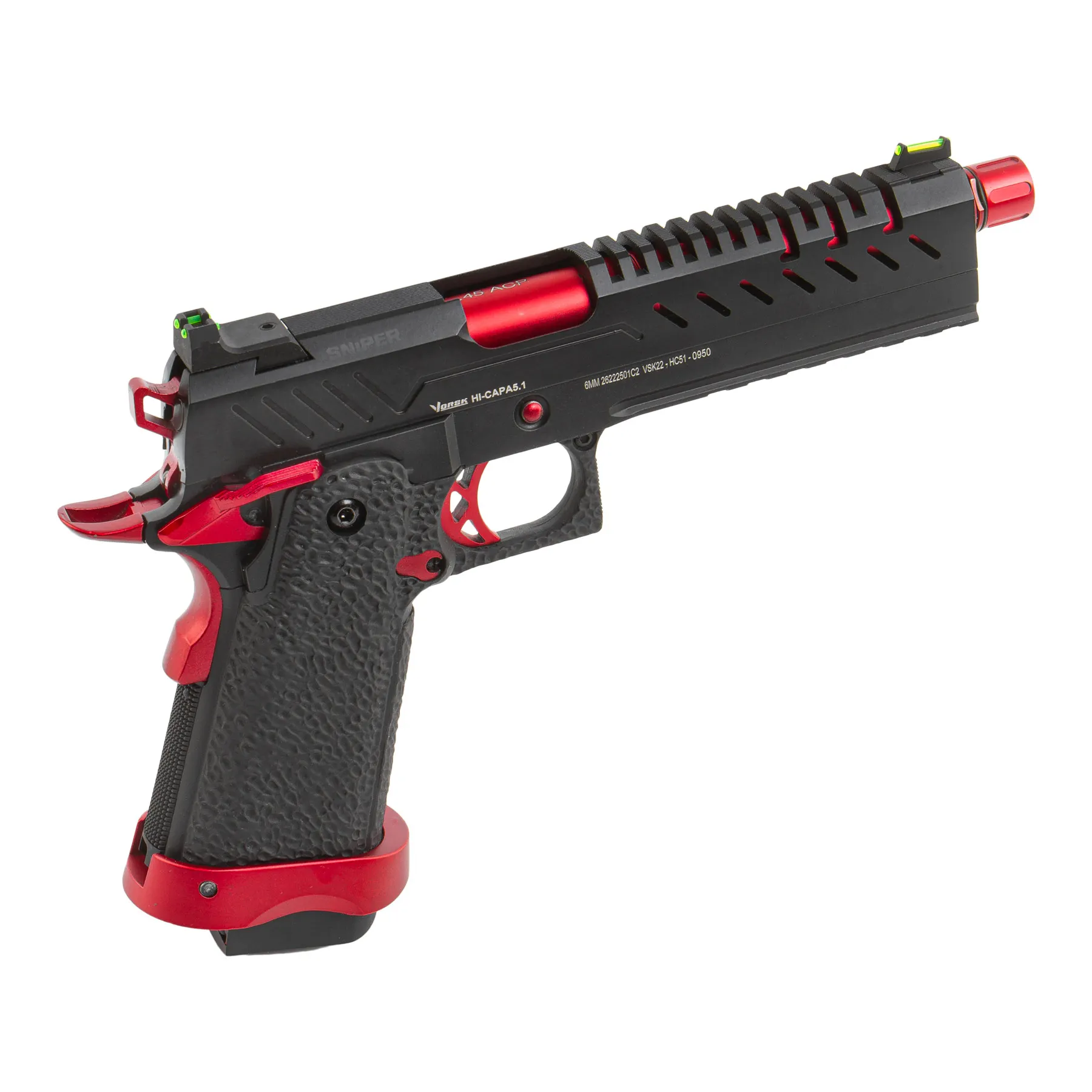Vorsk Hi-Capa 5.1 Red Match GBB Softair Pistole