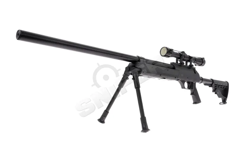 Tango T96 Spring Sniper Rifle Set, Black
