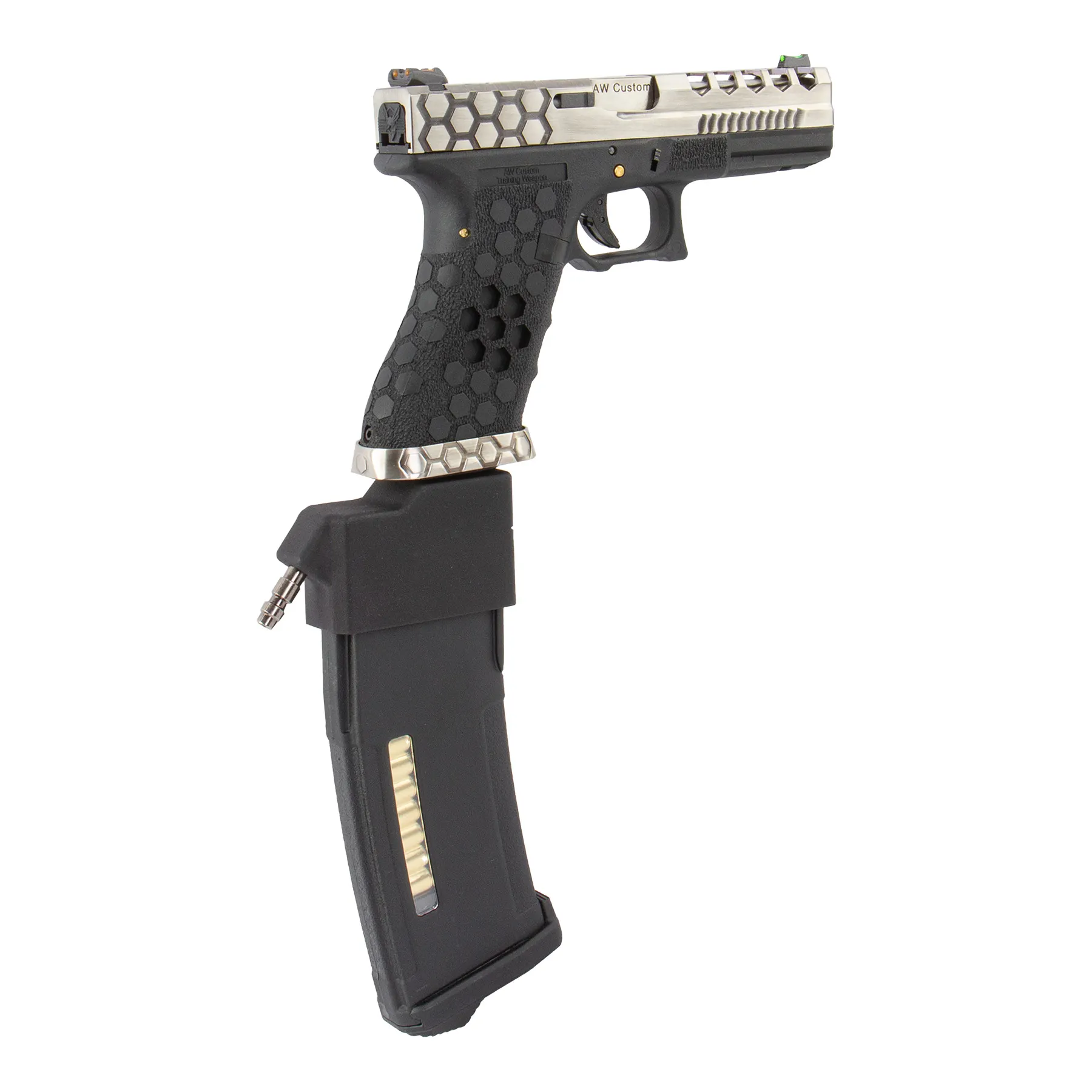 HPA Set SAC VX0100 + Bottle + Creeper HPA US Softair Pistole HPA Set SAC Custom VX0100 Hex Cut HPA US Softair Pistole