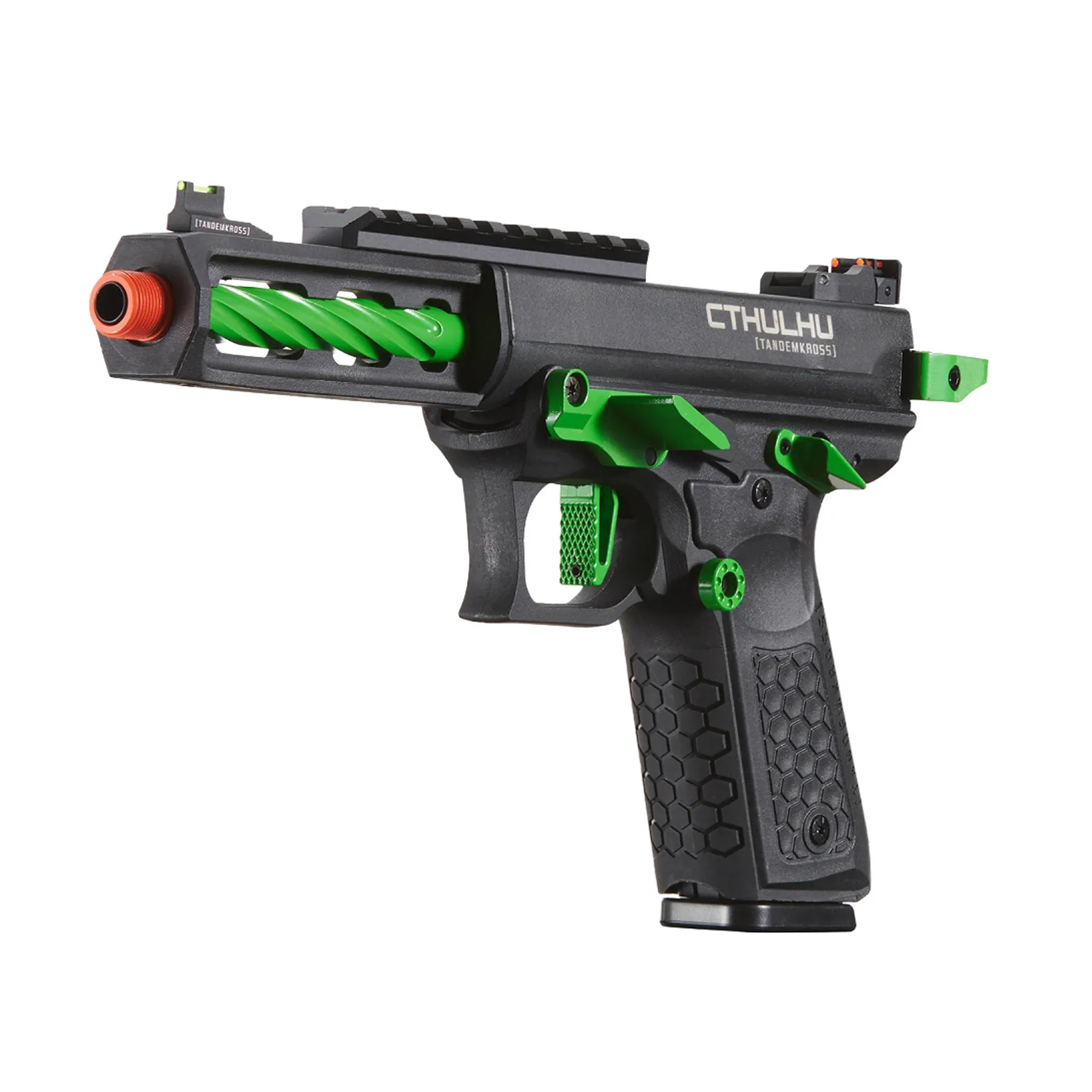 Lancer Tandemkross Cthulhu GBB Softair Pistole, Black/Green