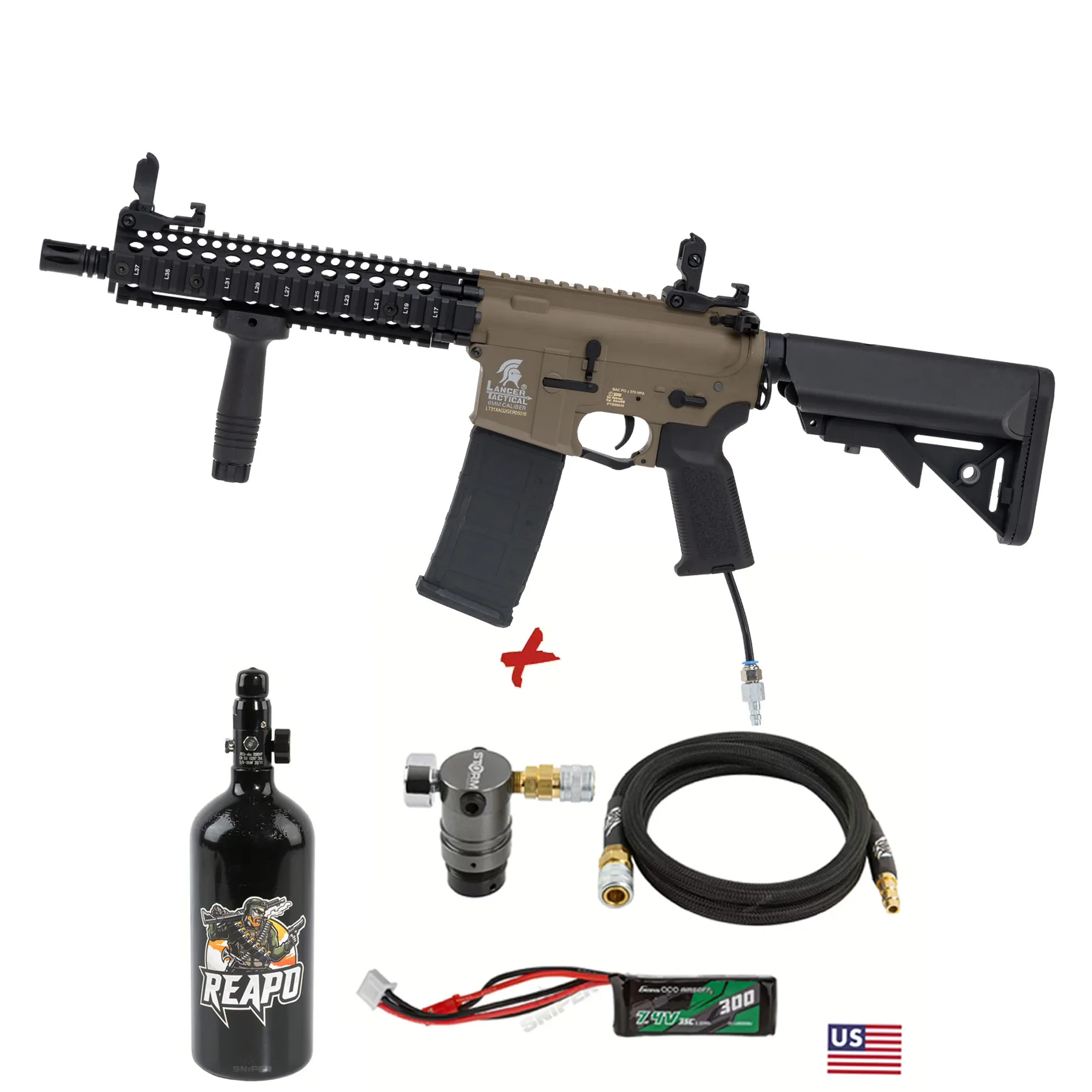 HPA Deal #2 - SAC x Polarstar Lancer MK18, Dualtone HPA Deal #2 - SAC x Polarstar Lancer MK18, Dualtone