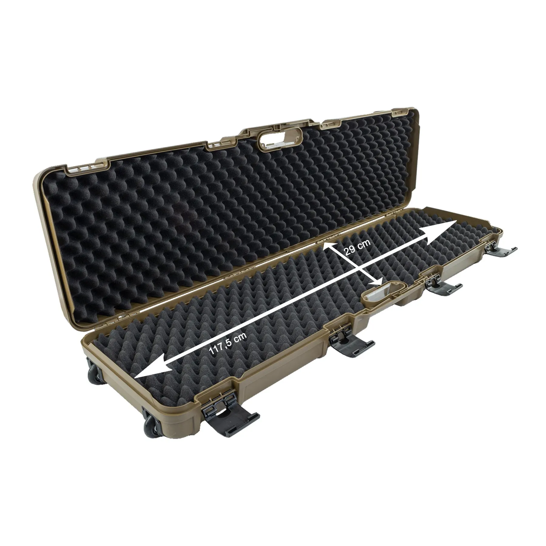 Reapo Waffenkoffer Wave Foam 117,5 cm mit Rollen, Coyote