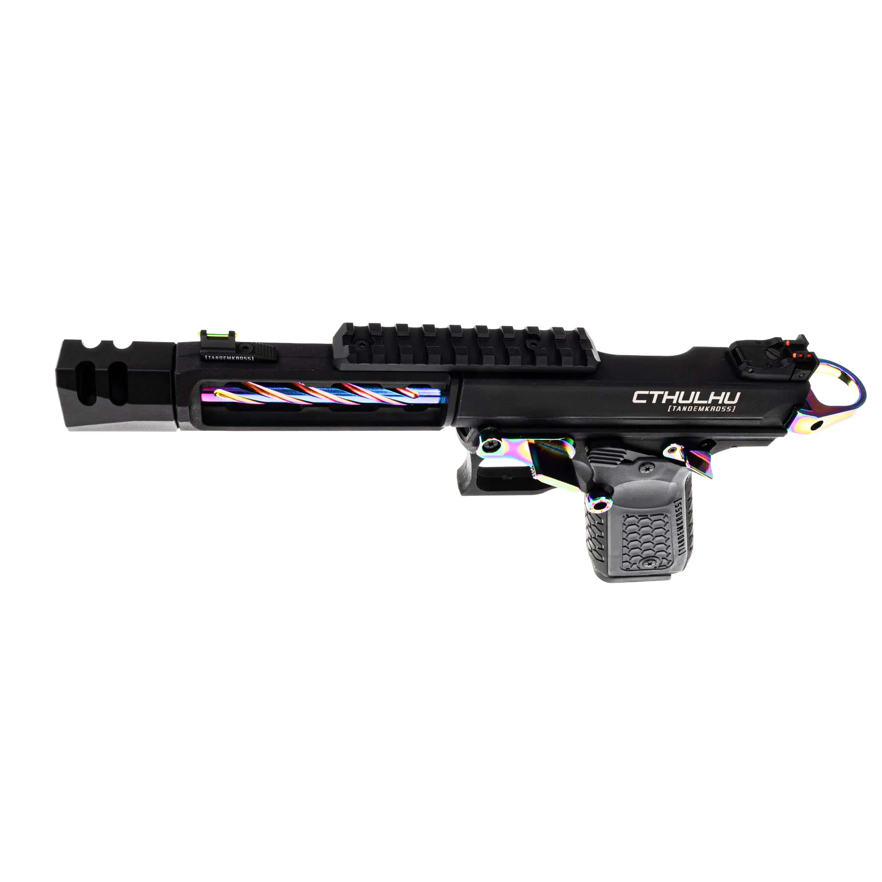 Lancer Tandemkross Cthulhu GBB Softair Pistole, Black/Rainbow