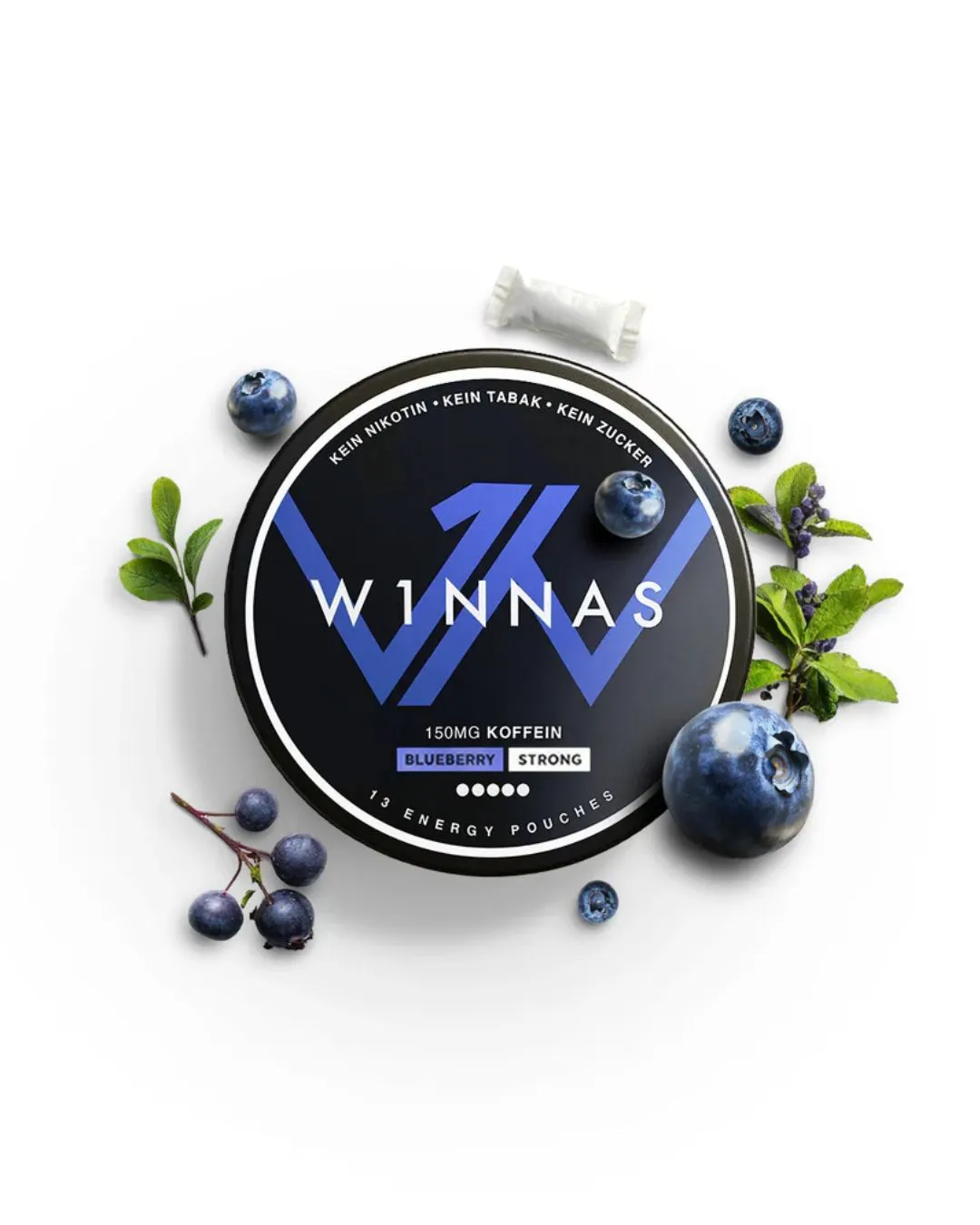 W1nnas Blueberry Energy Pouches 150mg