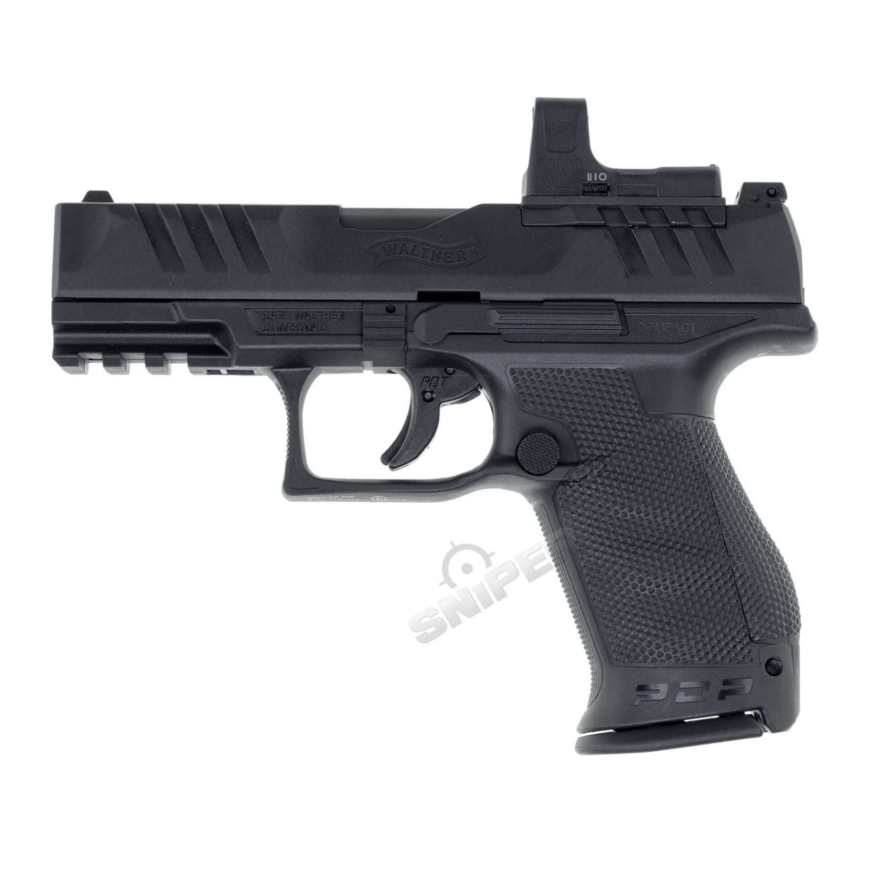 Walther PDP Compact 4" w/ Red Dot Visier NBB Co2 Softair Pistole, Black
