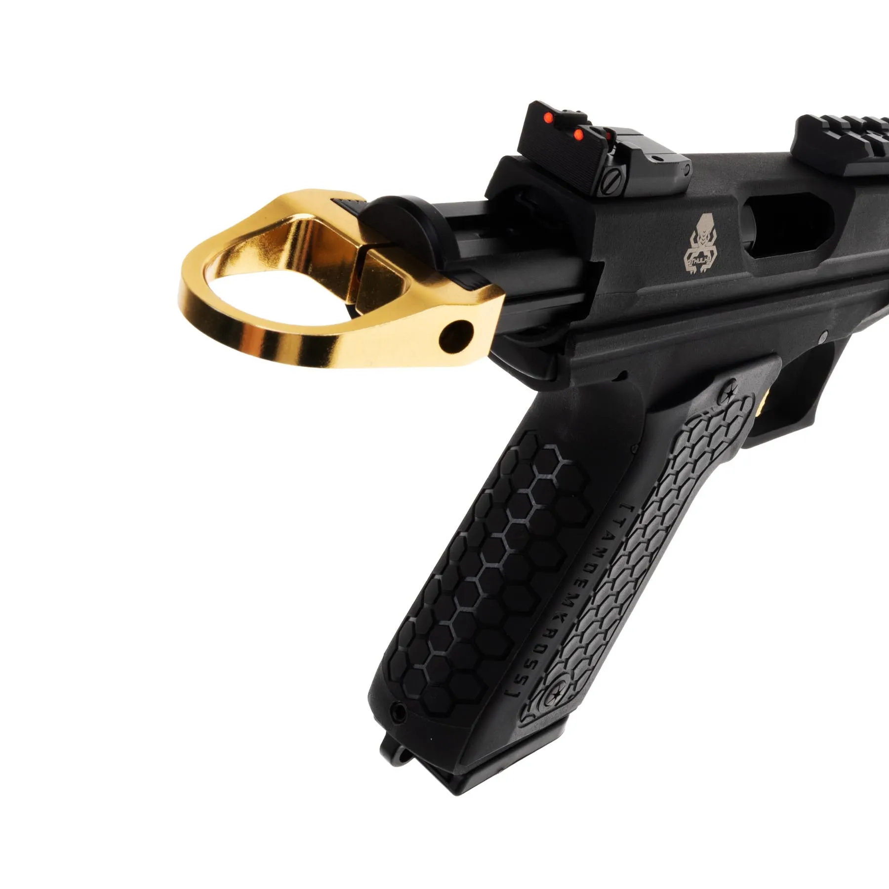 Lancer Tandemkross Cthulhu GBB Softair Pistole, Black/Gold