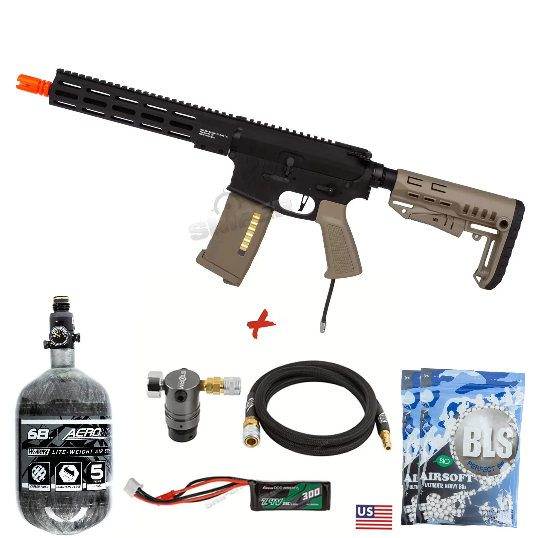 HPA Deal #3 - MTW Billet 10" Tactical Inferno Edition Gen. 3, Tan HPA Deal #3 - MTW Billet 10" Tactical Inferno Edition Gen. 3, Tan