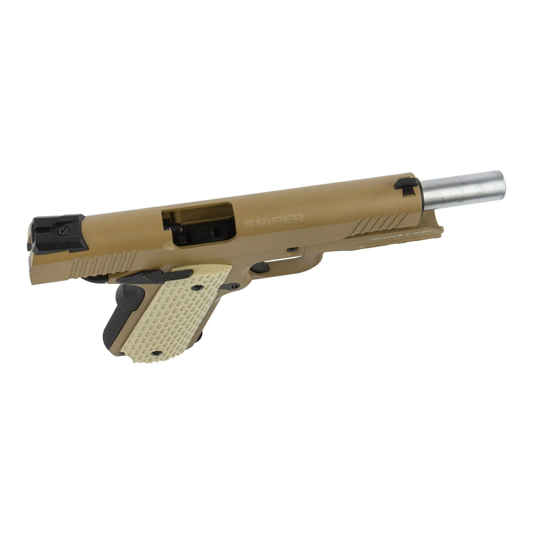 WE Desert Warrior 5.1 Full Metal Desert GBB Softair Pistole