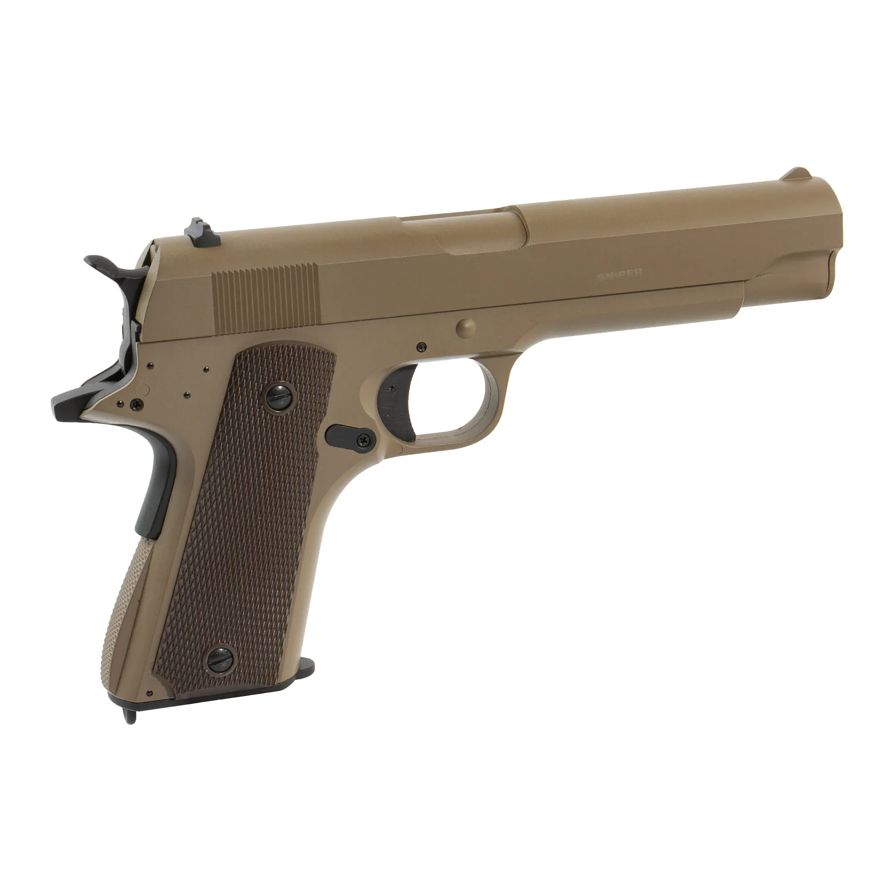 Cyma CM123 M1911 Tan AEP, 0,5 Joule Softair Pistole Cyma CM123 M1911 Tan AEP, 0,5 Joule Softair Pistole