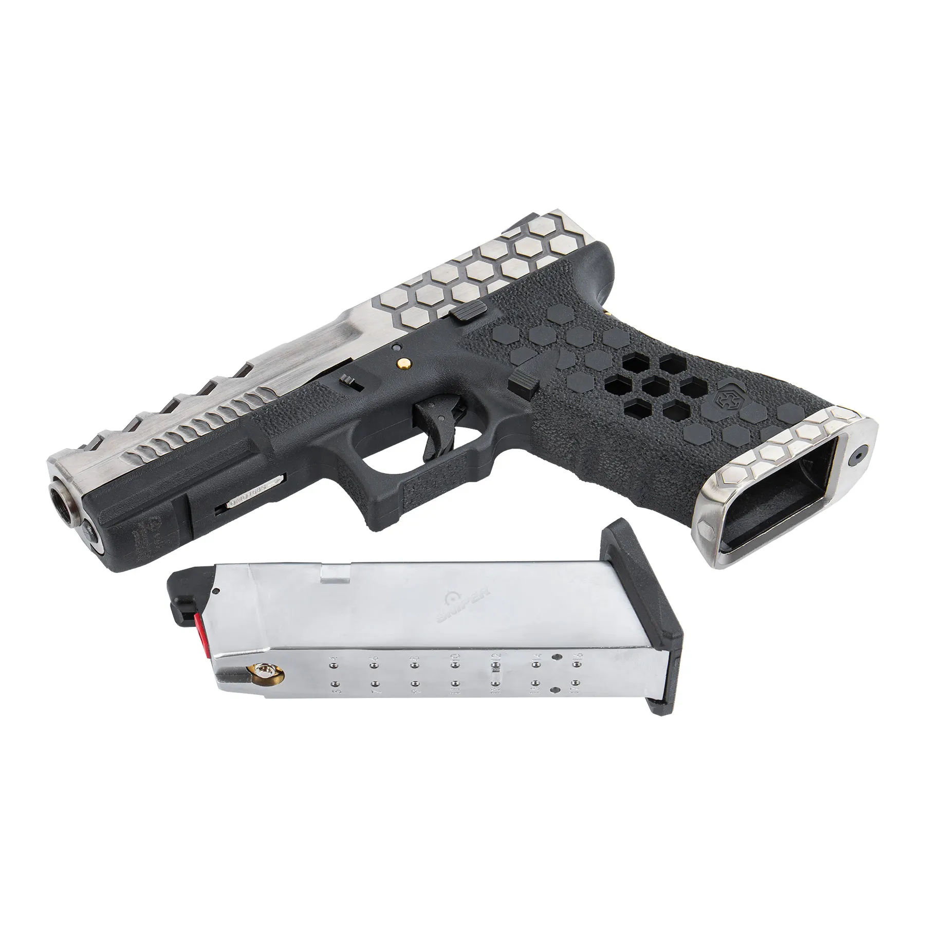VX0100 Hex Cut Pistol, GBB SAC Custom VX0100 Hex Cut GBB Softair Pistole