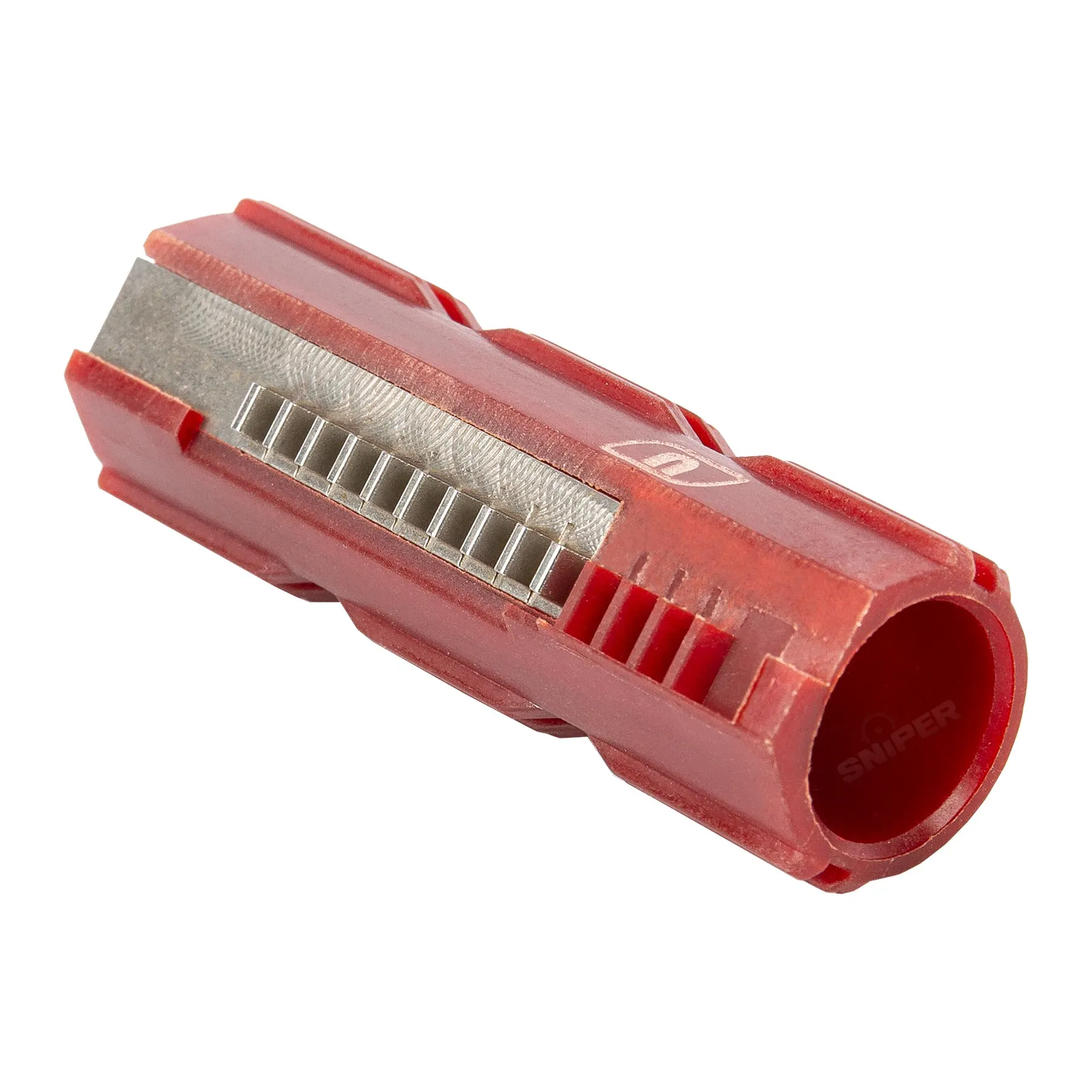 Half teeth Piston polycarbonate, red Half teeth Piston polycarbonate, red