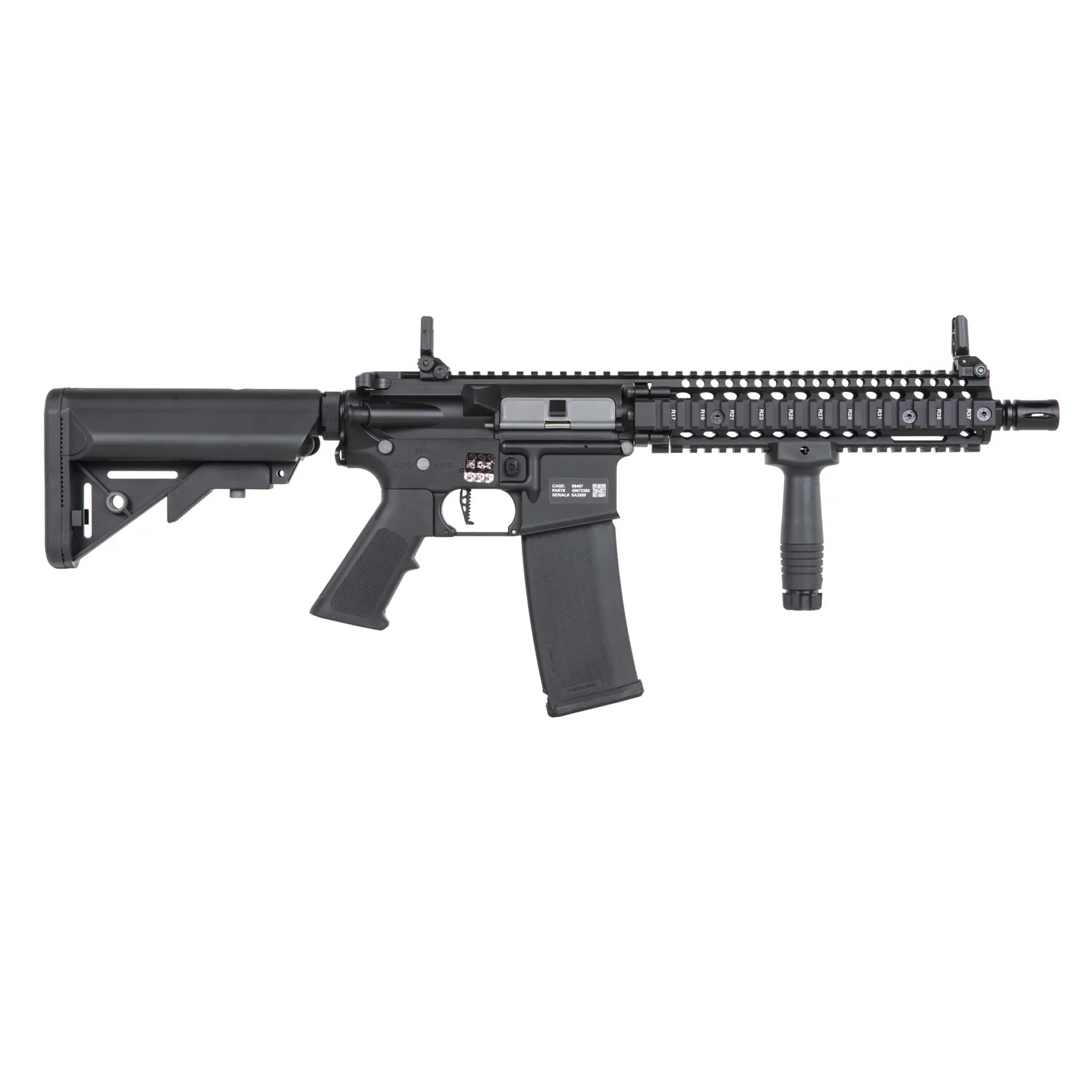 Specna Arms SA-P19 Prime Daniel Defense MK18 w/ Aster ETU (S)AEG, Black