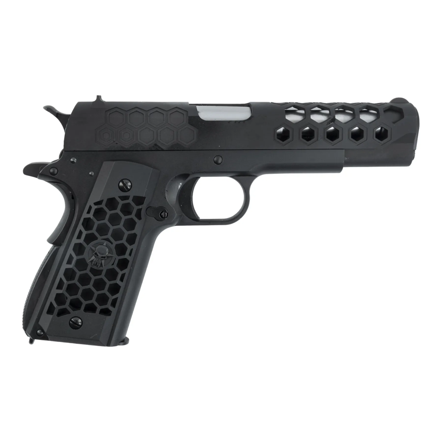 WE 1911 Hex Cut V.3 Softair Pistole, Black