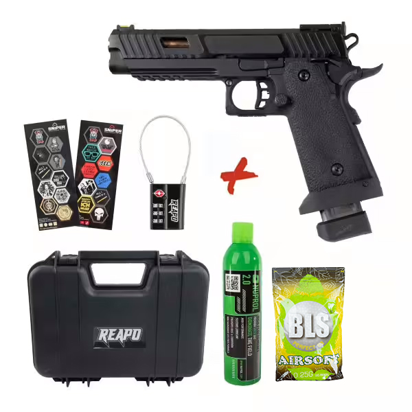 Bundle Deal #1 - Reapo BABA YAGA BETA Softair Pistole, CO2 und Gas