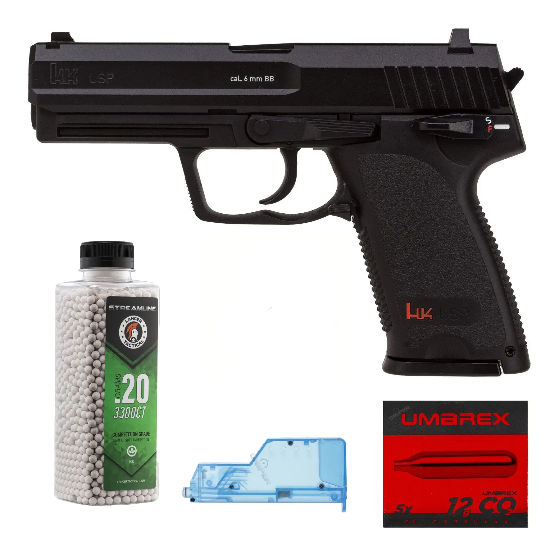 Bundle Deal #1 - Heckler und Koch USP Co2 NBB Softair Pistole