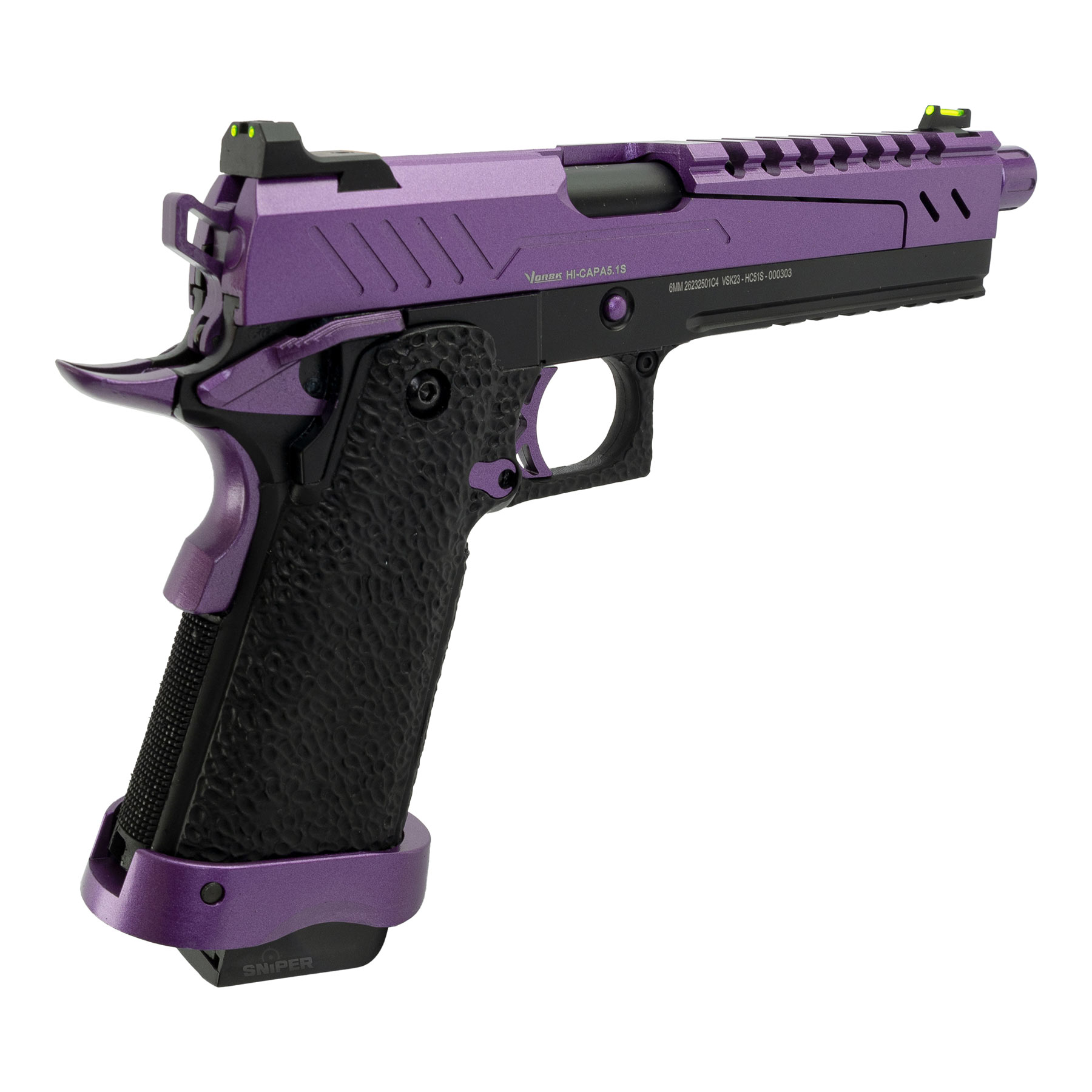 Vorsk Hi-Capa 5.1 Split Slide, Purple/Black, GBB
