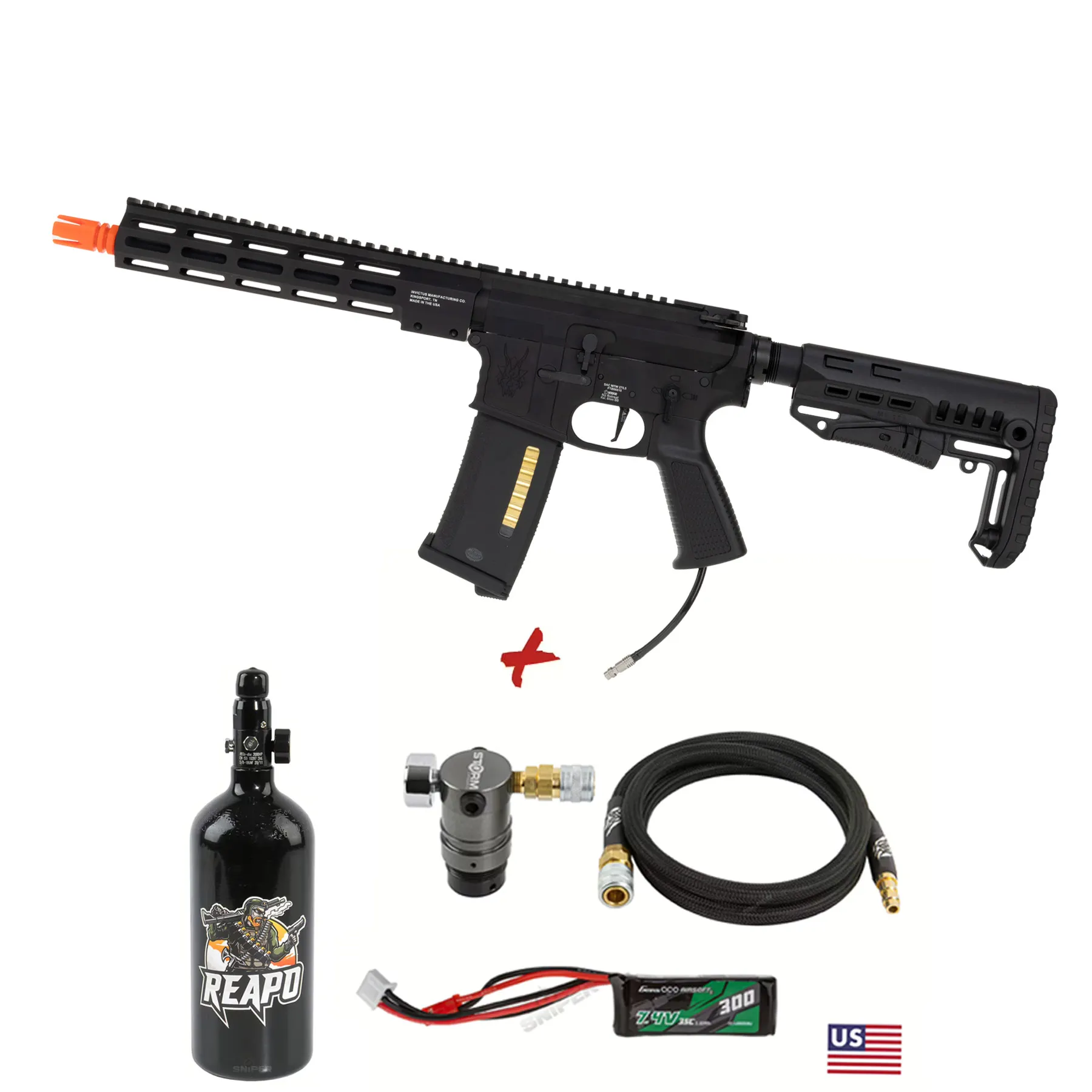 HPA Deal #2 - SAC x MTW Billet 10" Tactical Inferno Edition Gen. 3, Black
