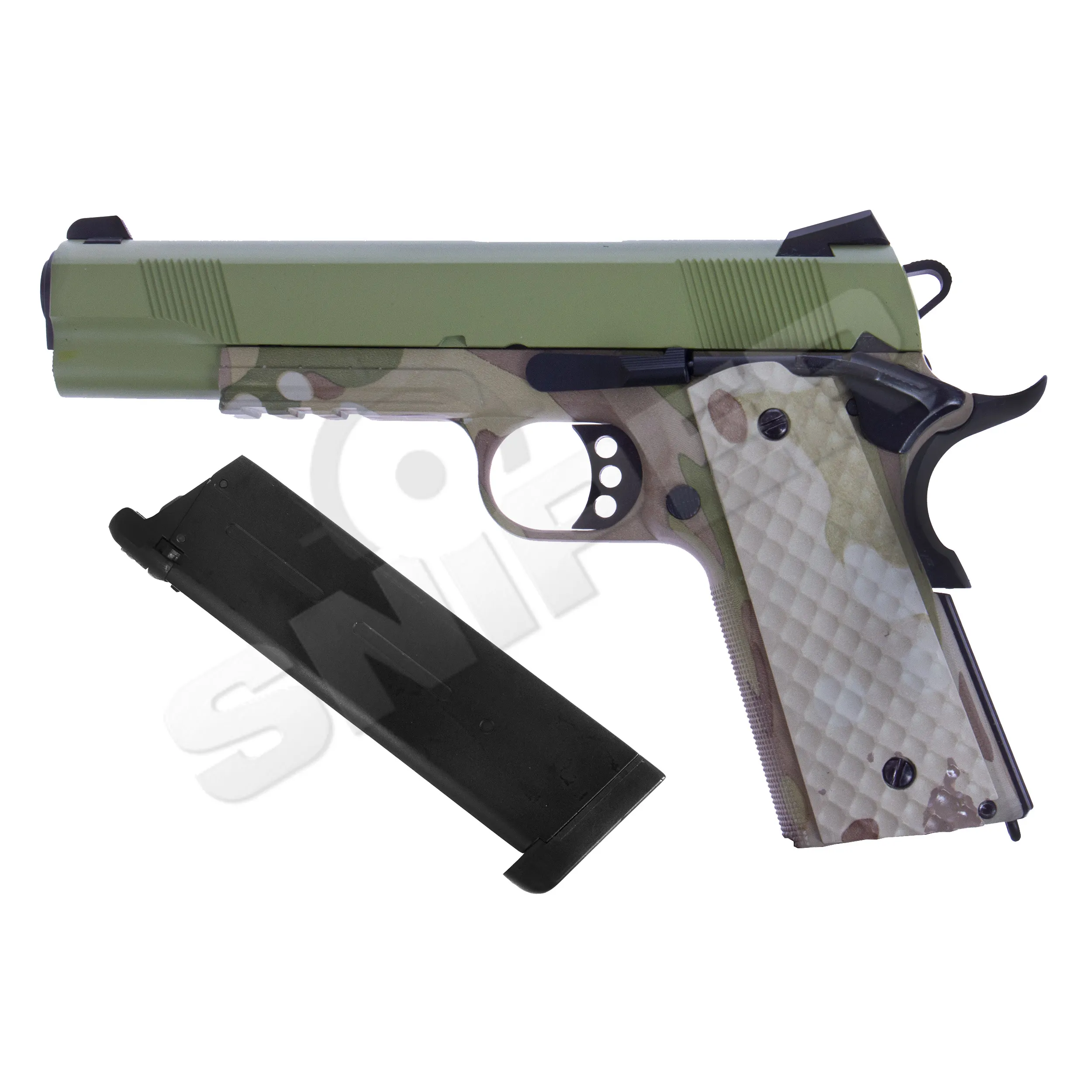 Raven 1911 MEU Railed GBB, Camo/Green