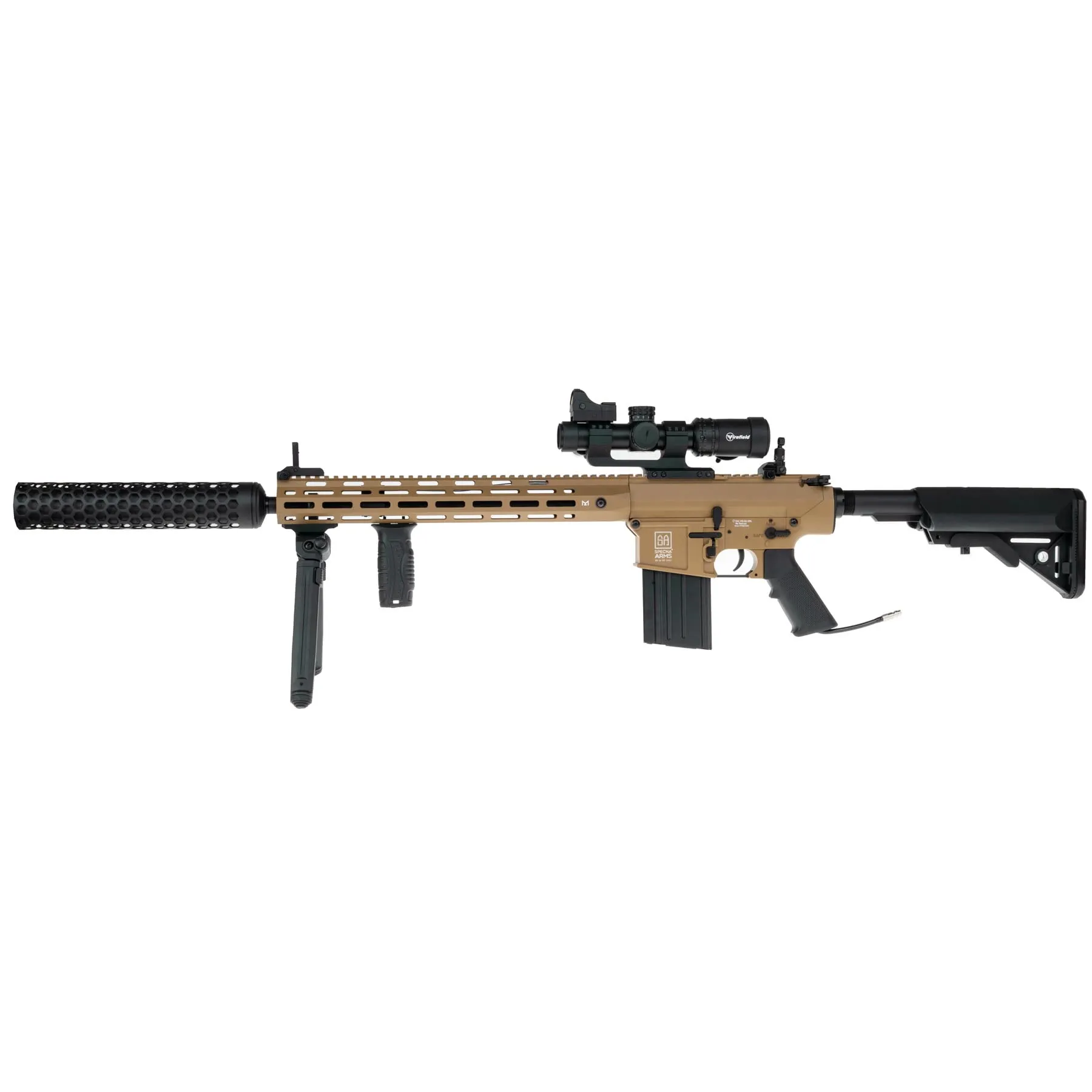 Prep My Airsoft - SAC x Wolverine SA-E35 DMR Rifle HPA, Tan