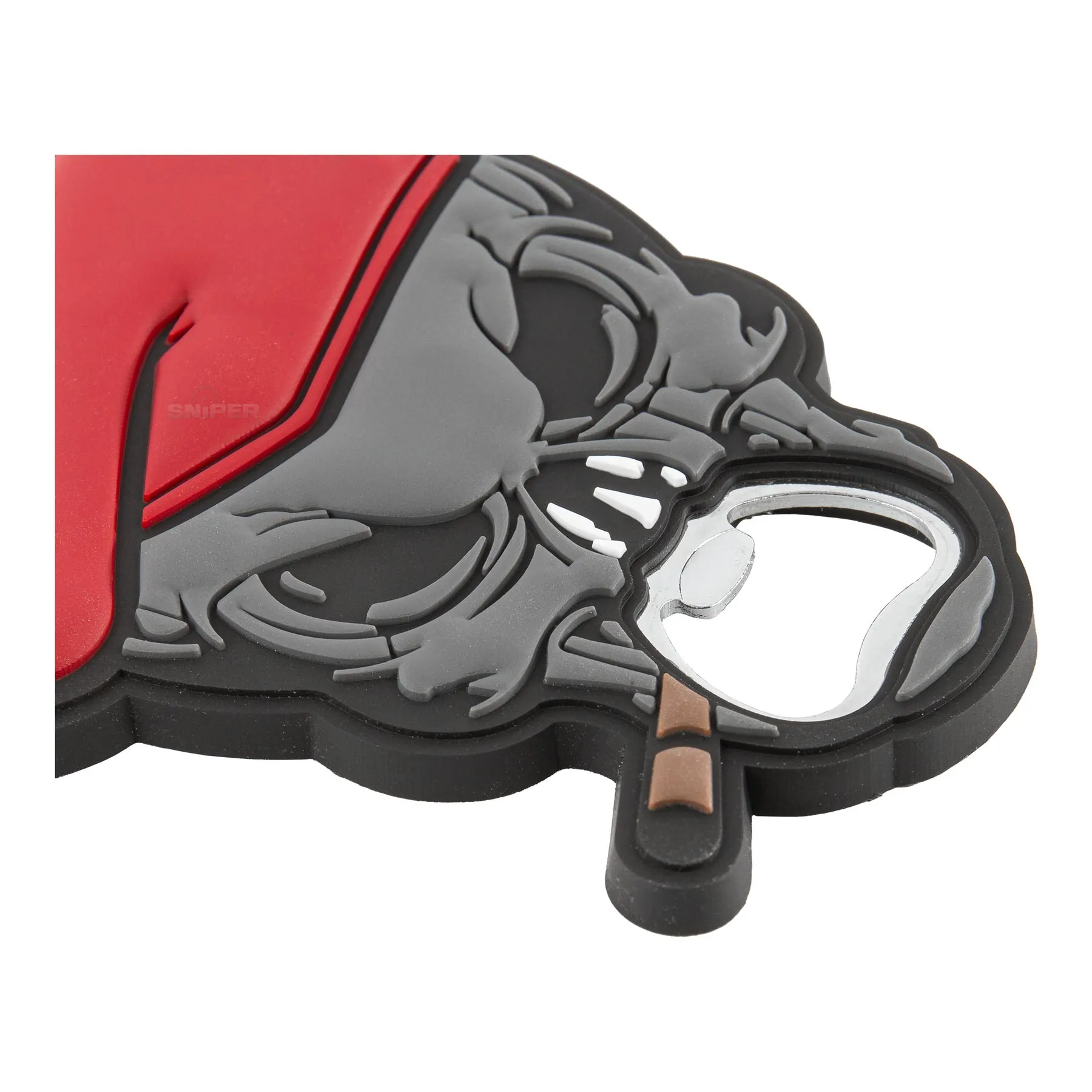 Bottle opener 3D PVC skull sigar, Flaschenöffner