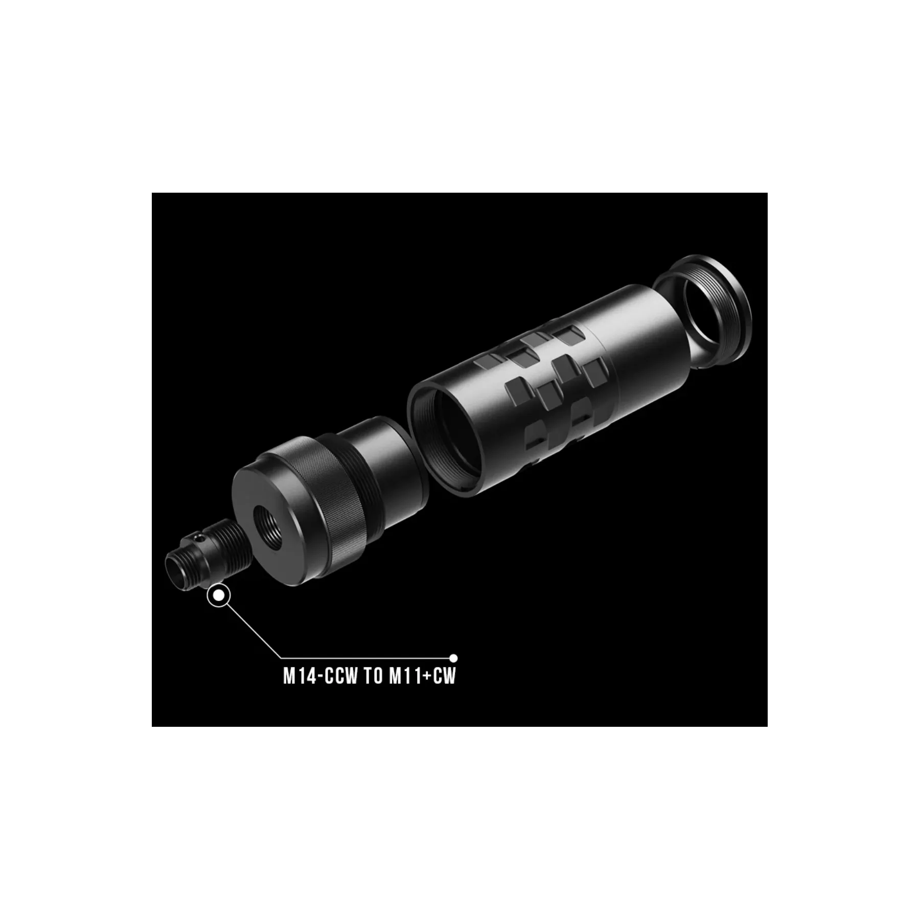 E-Shooter Suppressor w/ Housing für Flare M Tracer, Type A E-Shooter Suppressor w/ Housing für Flare M Tracer, Type B