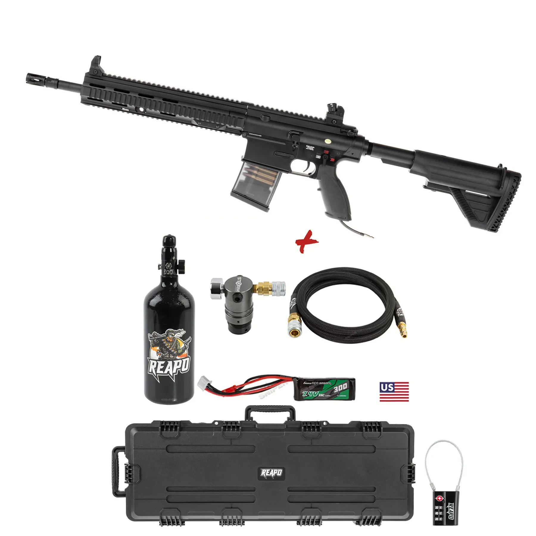 HPA Deal #2 - SAC x Wolverine GE17 HPA DMR Rifle, Black