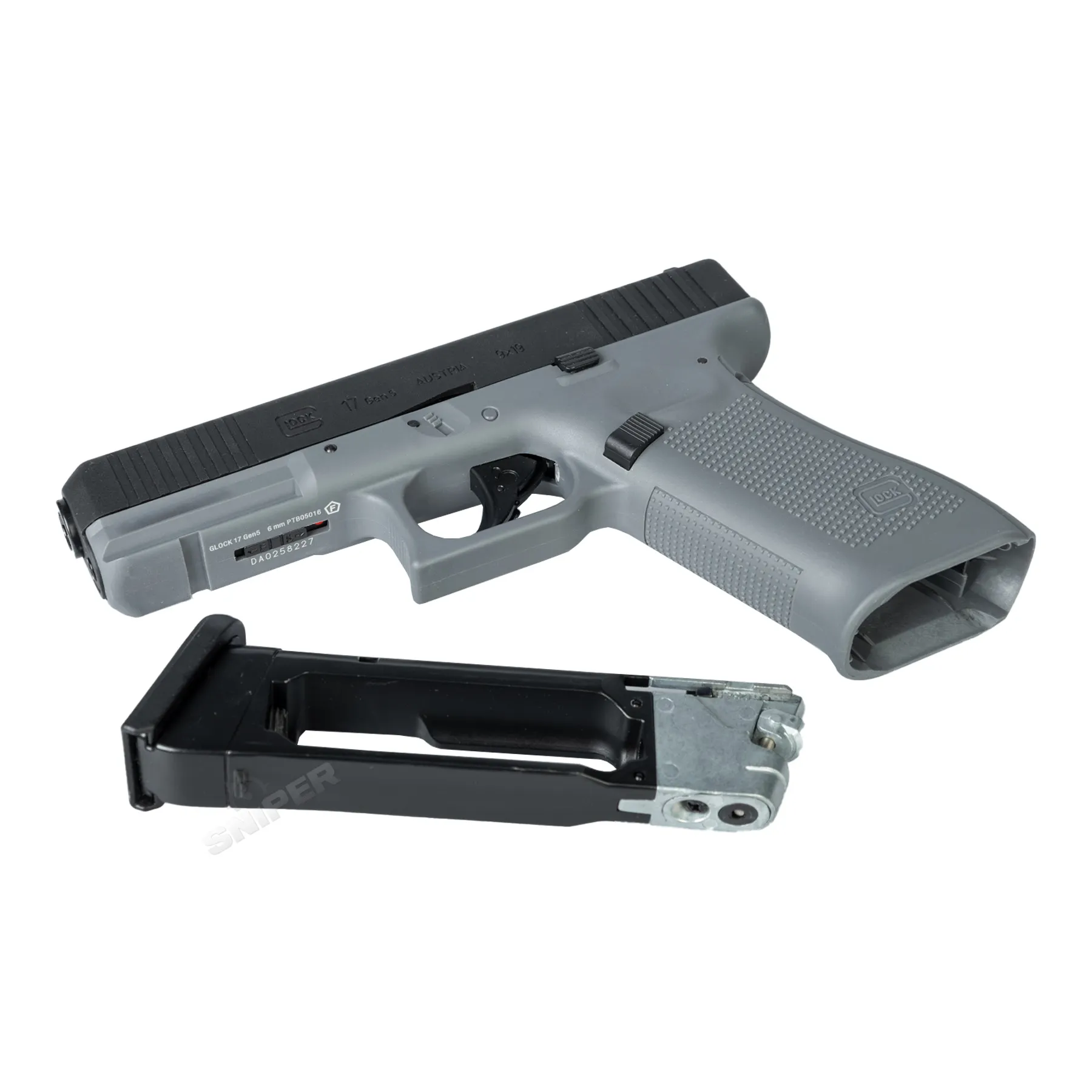 Glock 17 Gen 5 CO2 Softair Pistole, Tungsten Gray