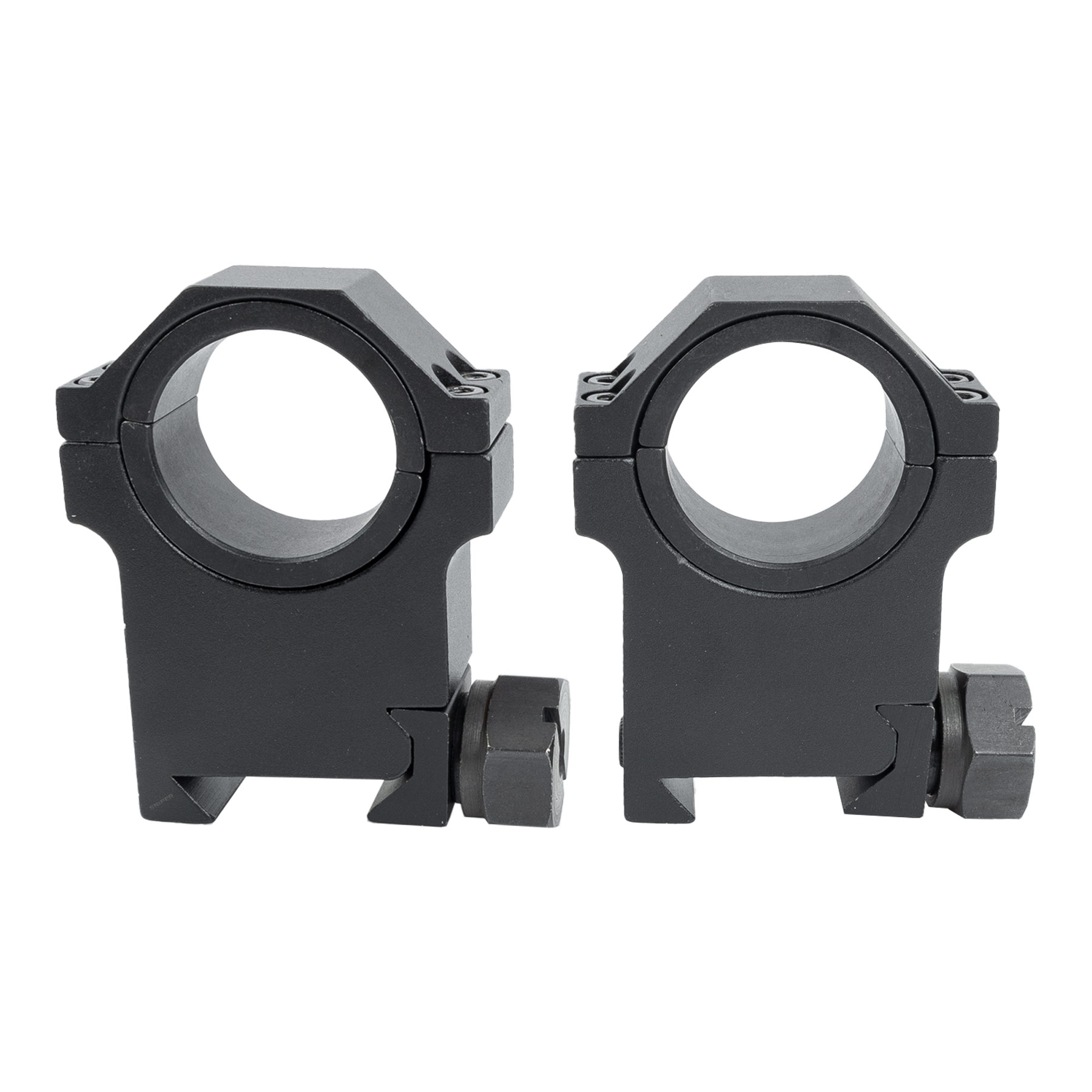 30mm High HD Weaver Rings, Black