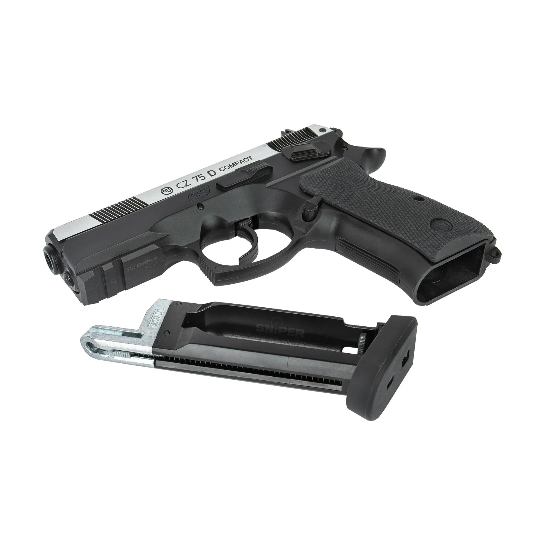 CZ 75D Compact, NBB, Co2, Silver