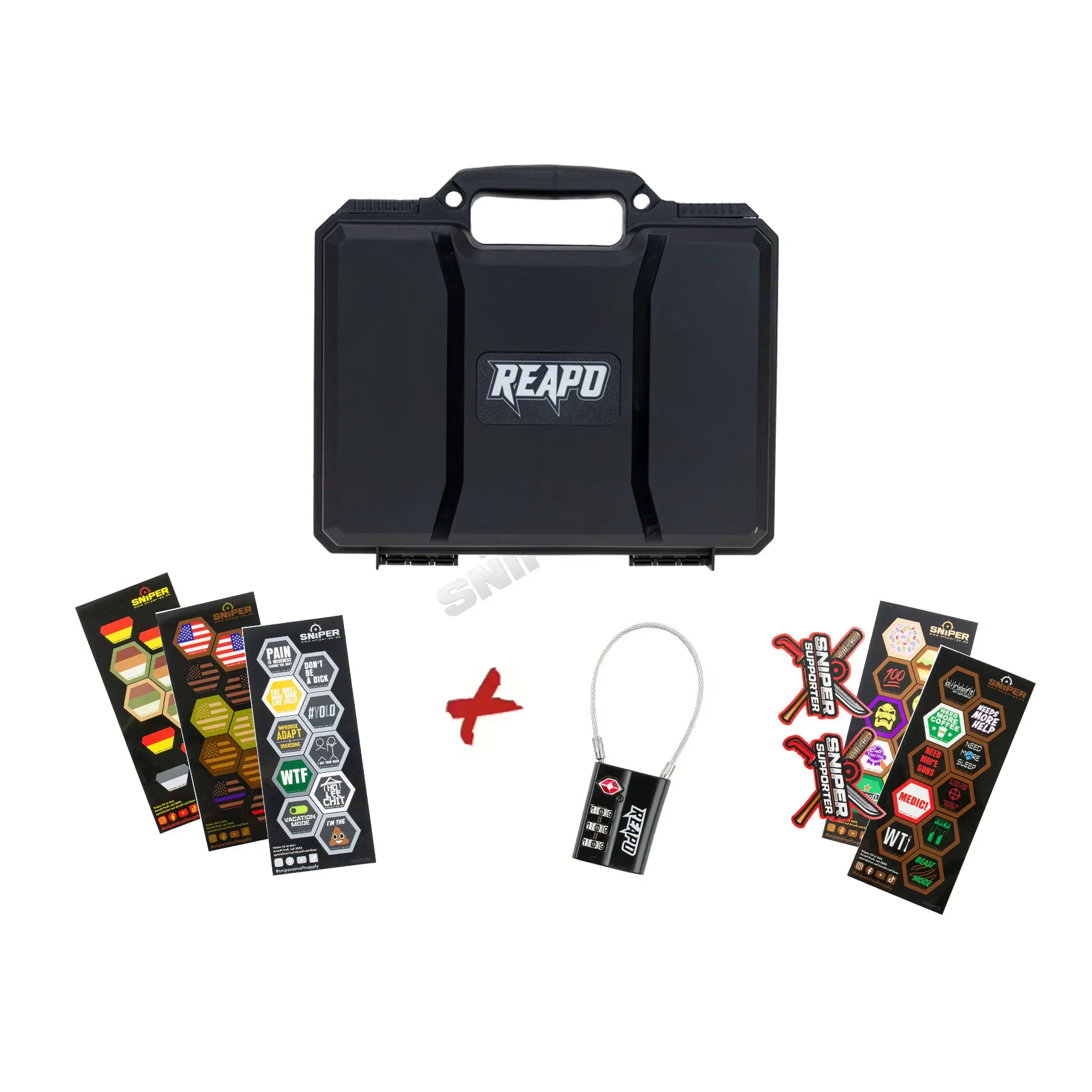 Kofferset - Reapo PnP Pistolen Waffenkoffer 29,5x26cm, Black Kofferset - Reapo Wavefoam Pistolen Waffenkoffer 29,5x26cm, Black