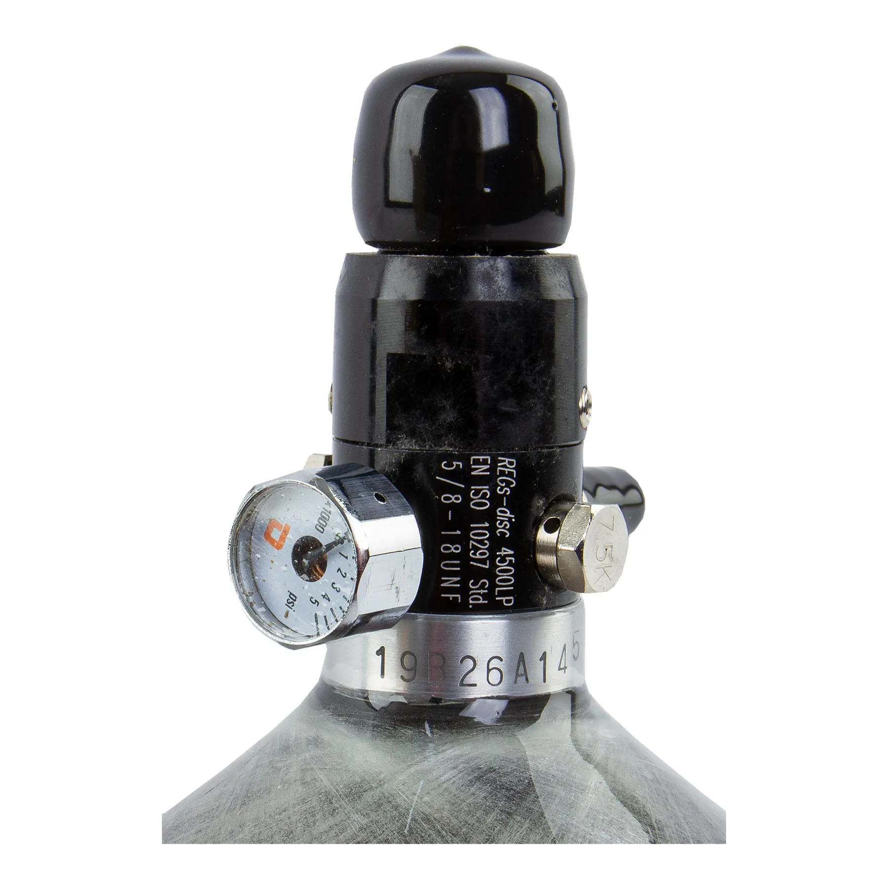Carbon HPA Tank ink. Regulator, 0,8l, 4500 PSI