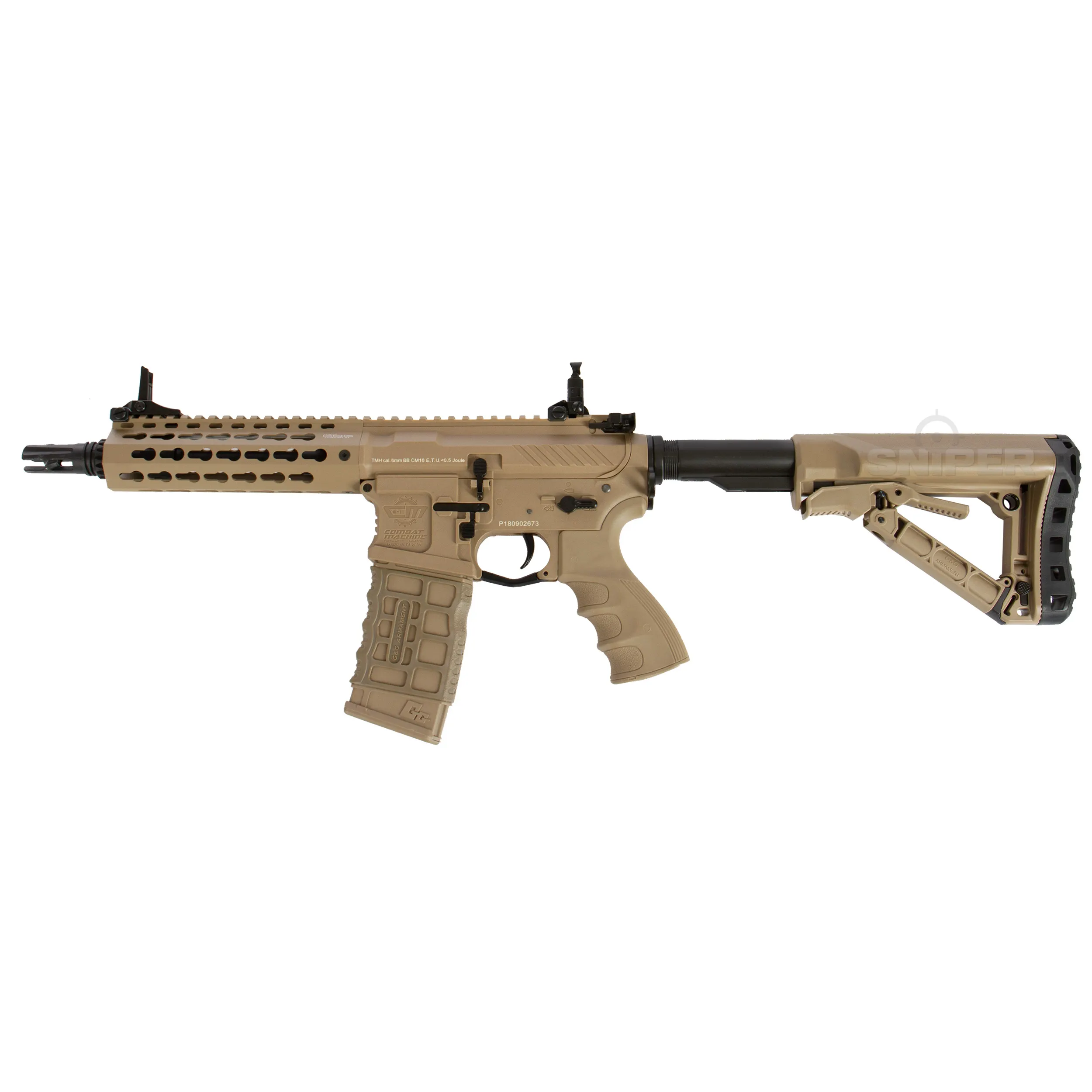 CM16 SRS ETU 0,5 Joule Desert, AEG Softair Gewehr