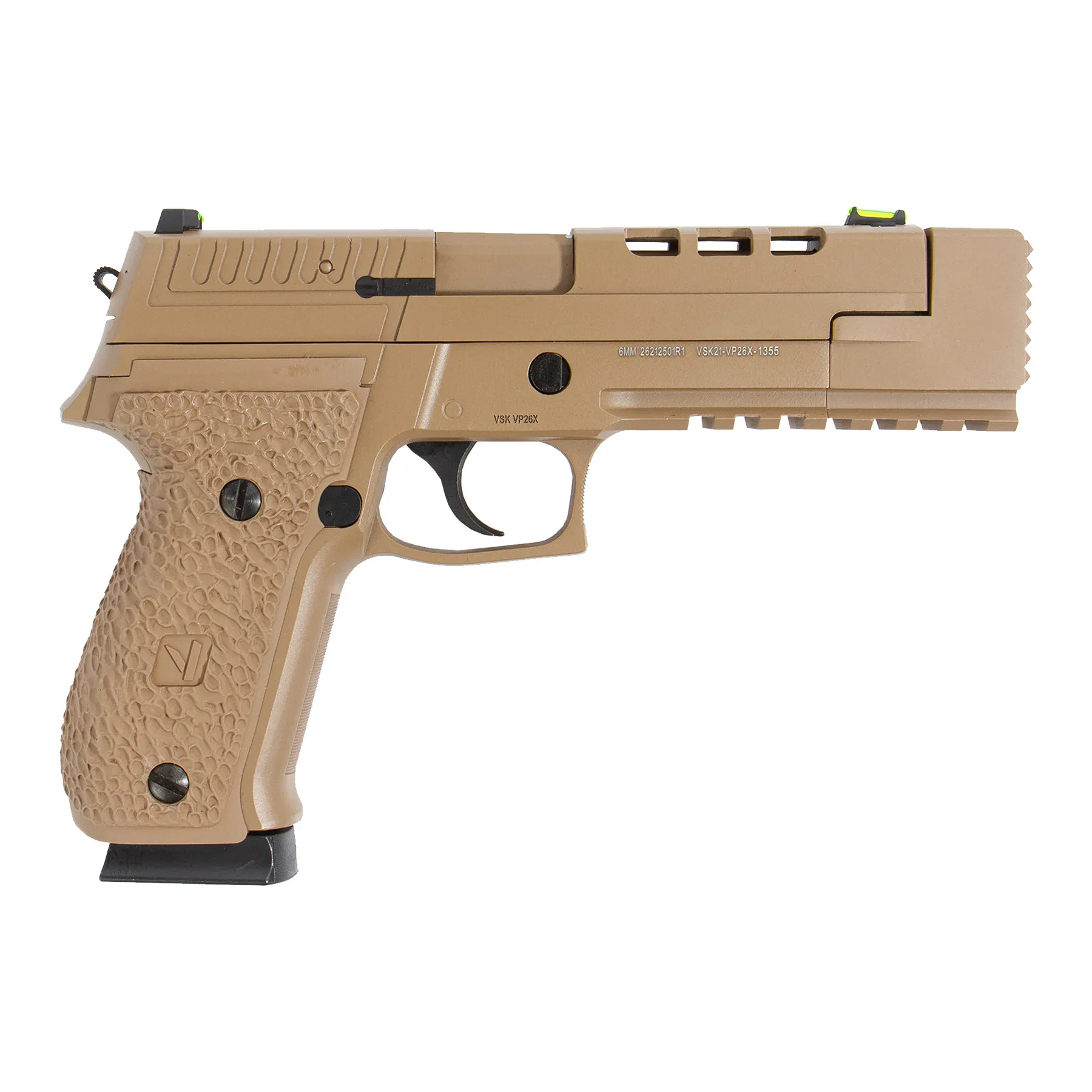 Vorsk VP-26X Softair Pistole GBB, Tan Vorsk VP-26X Softair Pistole GBB, Tan