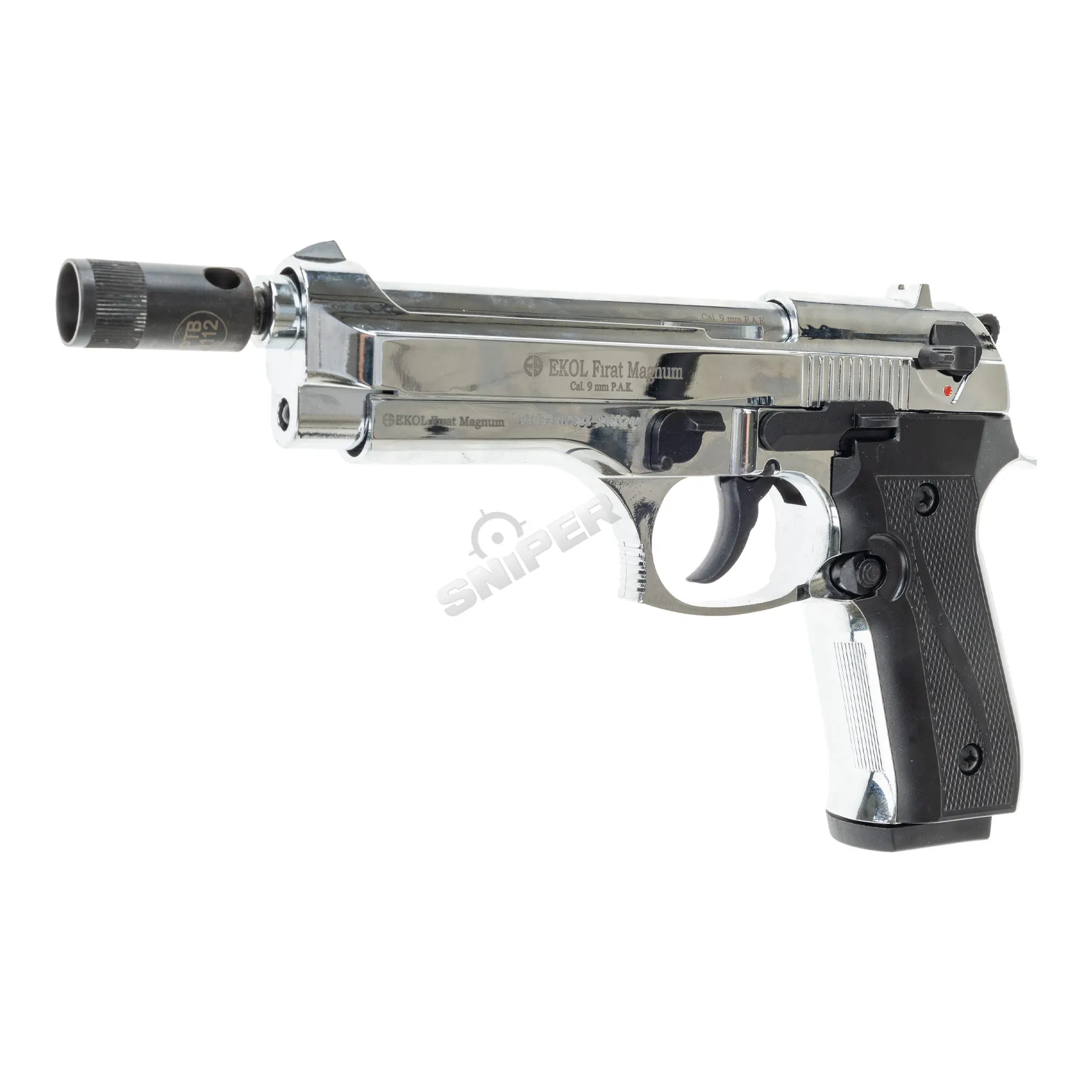 EKOL Firat 9mm P.A.K. Schreckschusspistole, Chrome