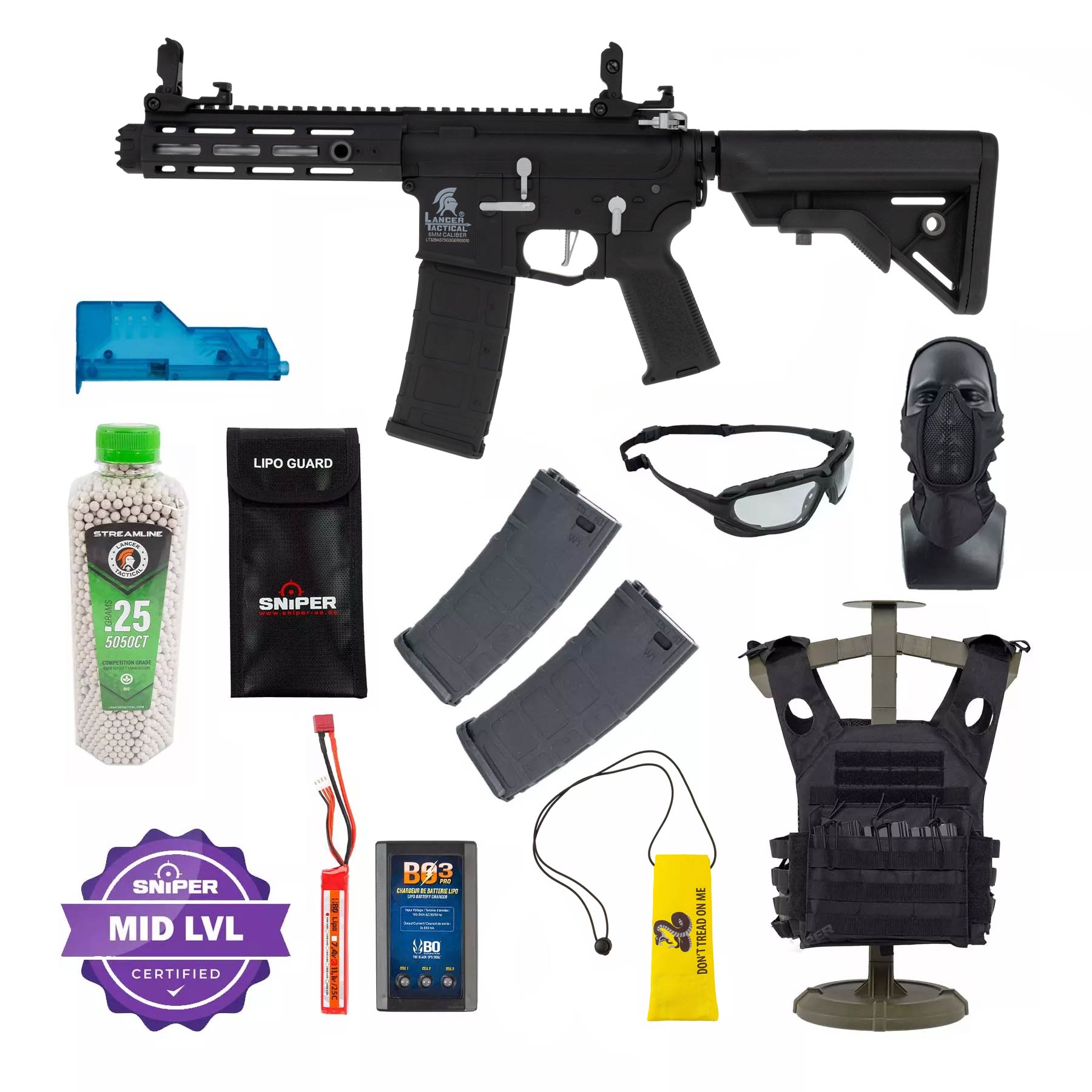 Einsteiger Set #2 - Lancer LT-34 Hellion w/ Nebula ETU (S)AEG, Black/Silver