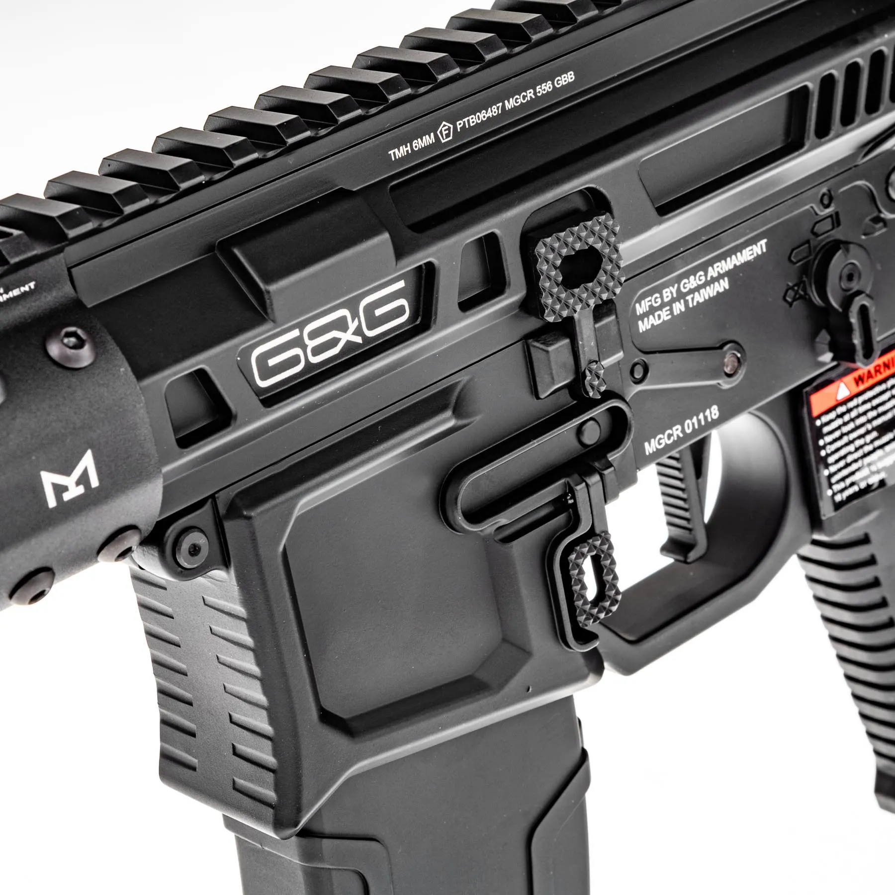 G&G MGCR 556 12" S-GBR GBB Rifle, Black