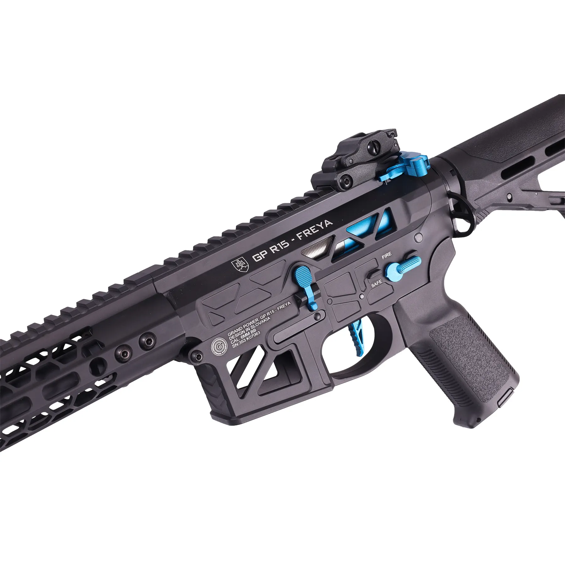 Delta Armory FREYA Skeleton Gen.2 12,5", Black/Blue