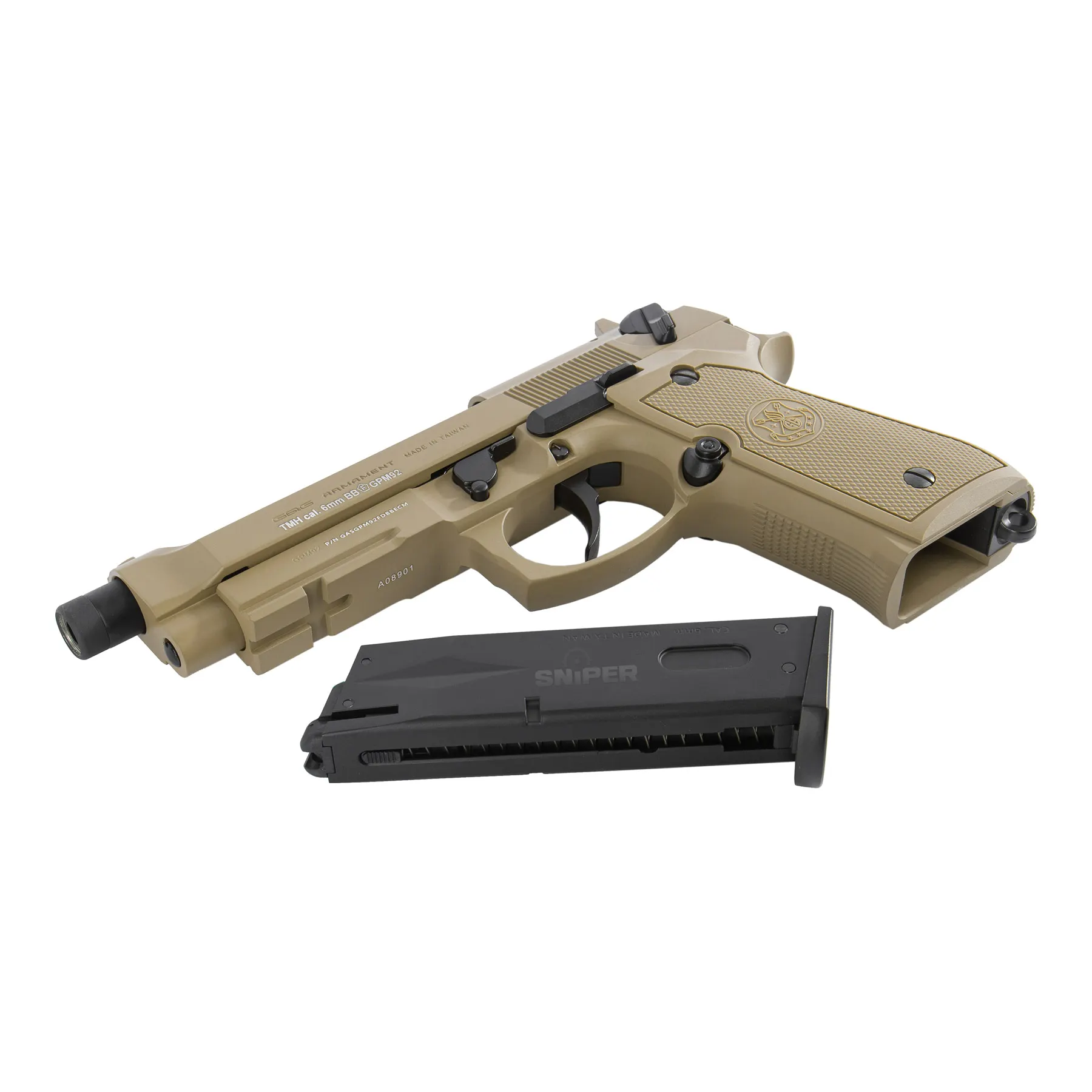 G&G GPM92 MS Full Metal Desert GBB Softair Pistole
