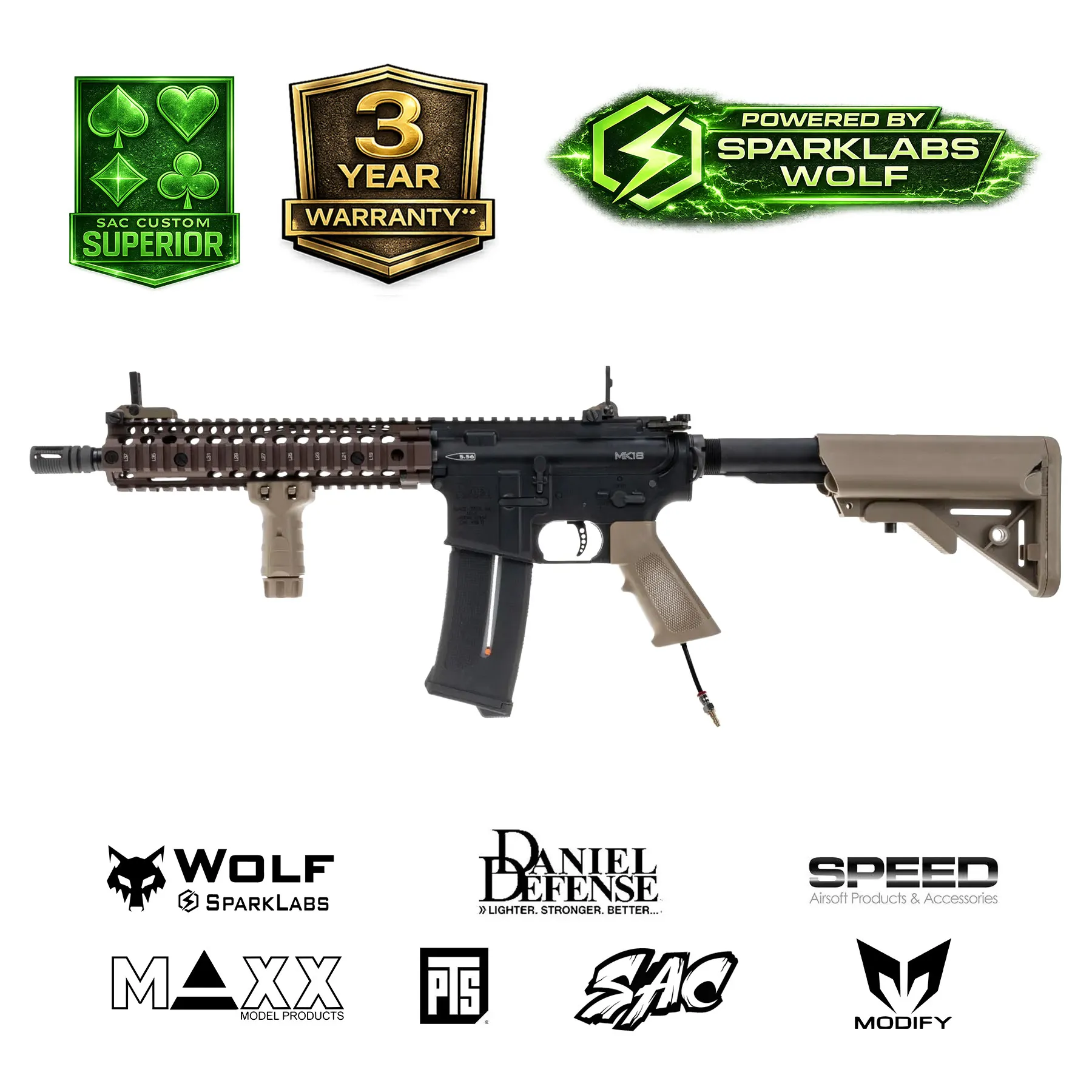 SAC x Wolf Daniel Defense MK18, Dualtone