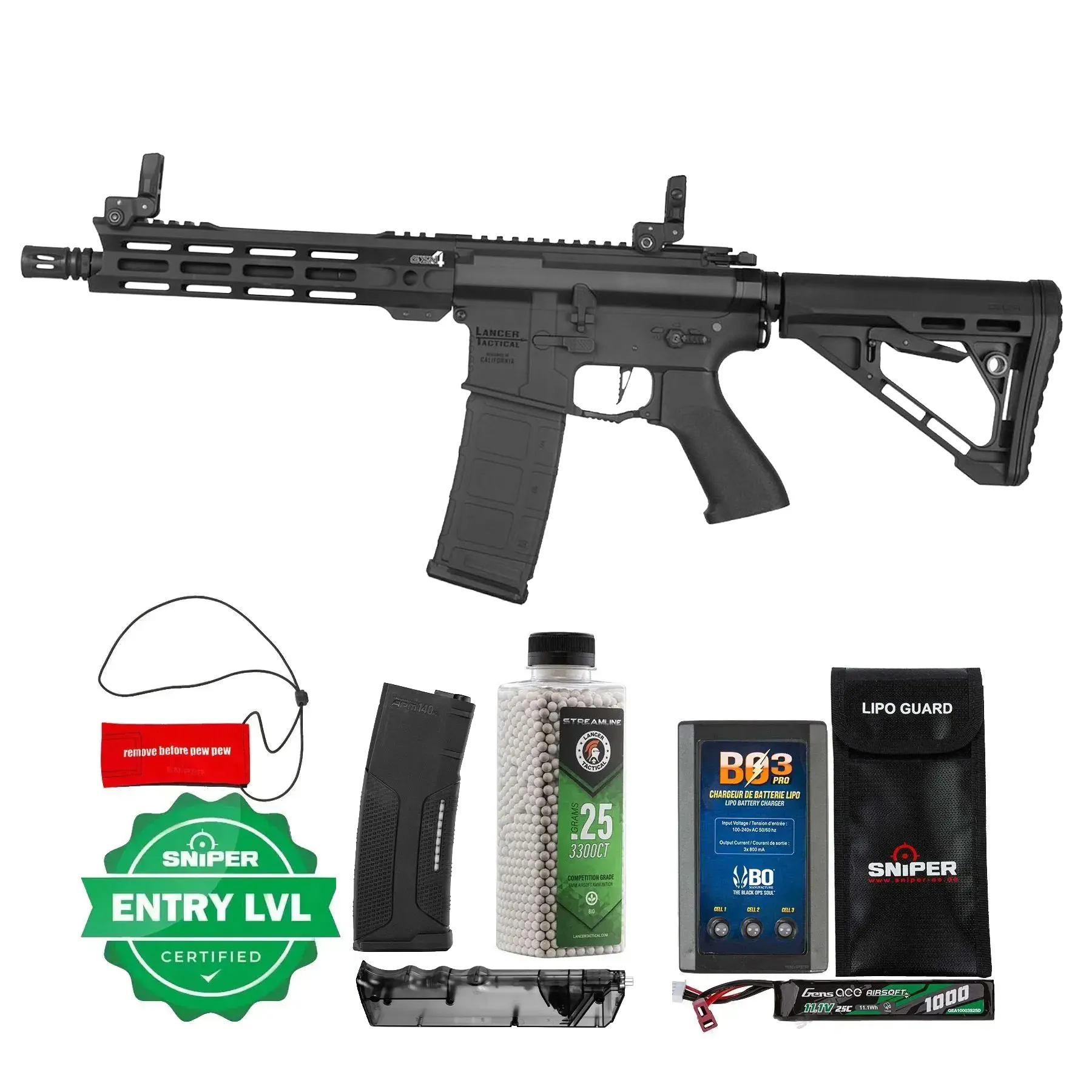 Einsteiger Set #1 - Lancer Tactical Predator 10" LT-42 Gen.4 w/ Nebula II ETU, Black