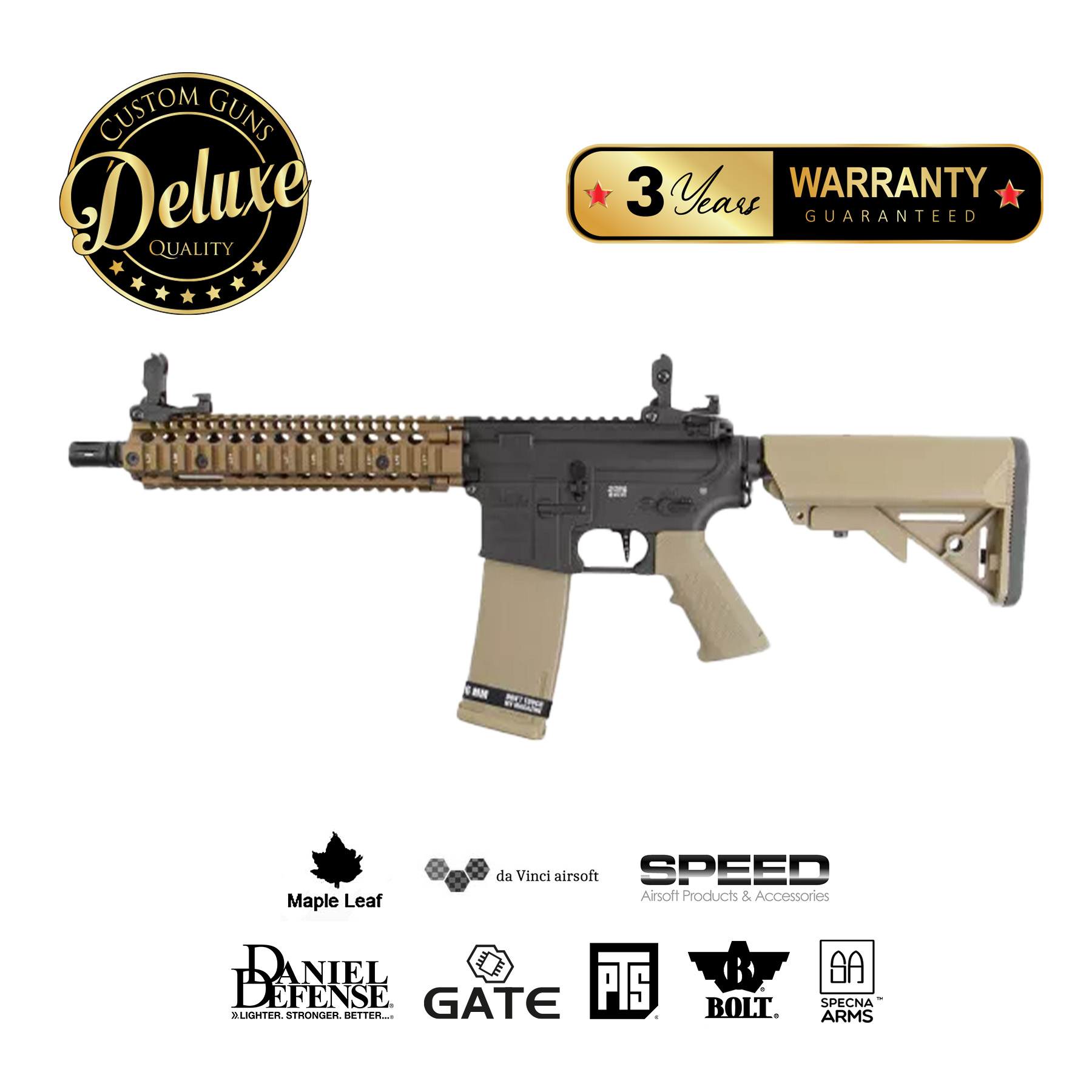 SAC x SA-E19 Edge Daniel Defense MK18 (S)AEG, Chaos Bronze