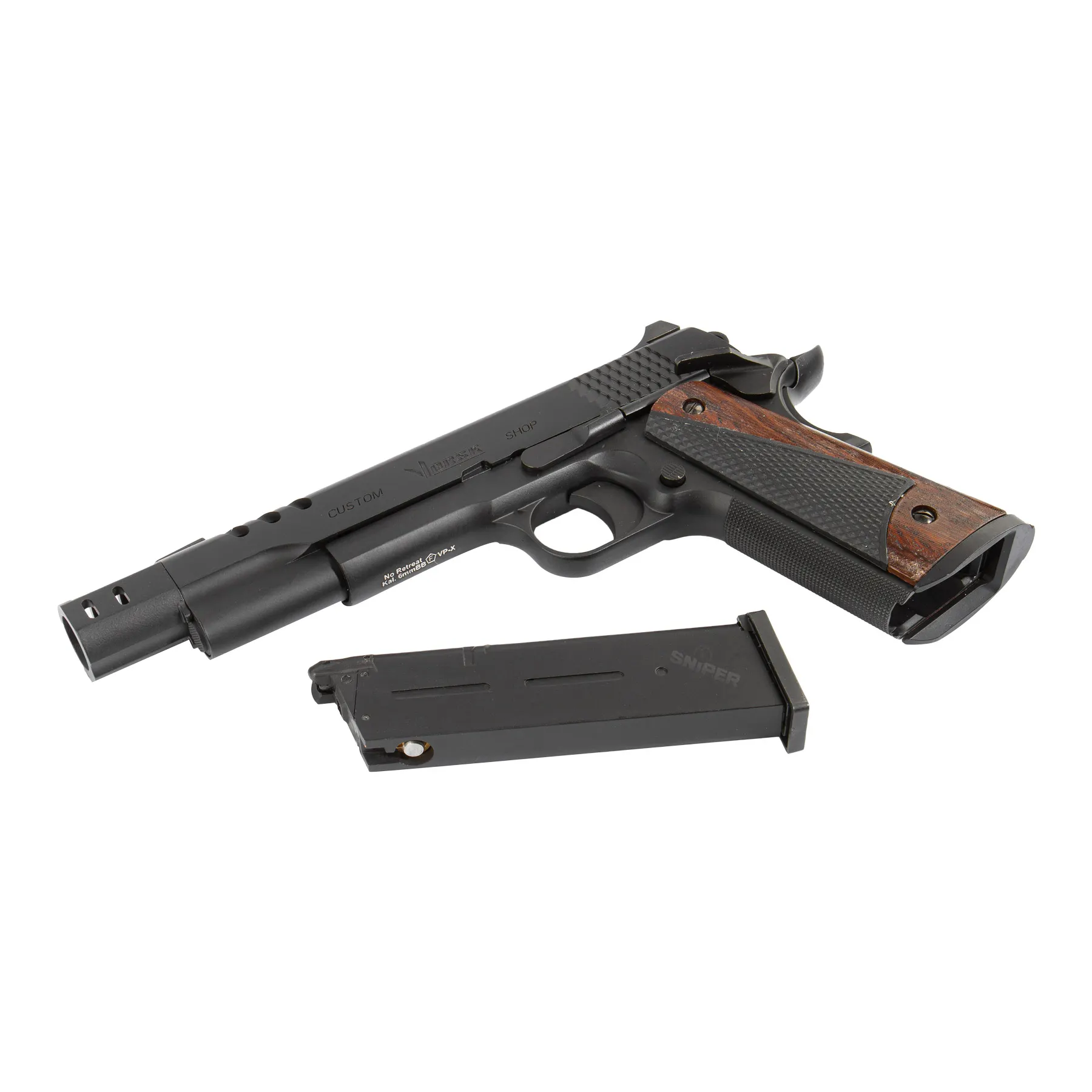 Vorsk CS Defender Pro MEU GBB, Dark Wood, Black