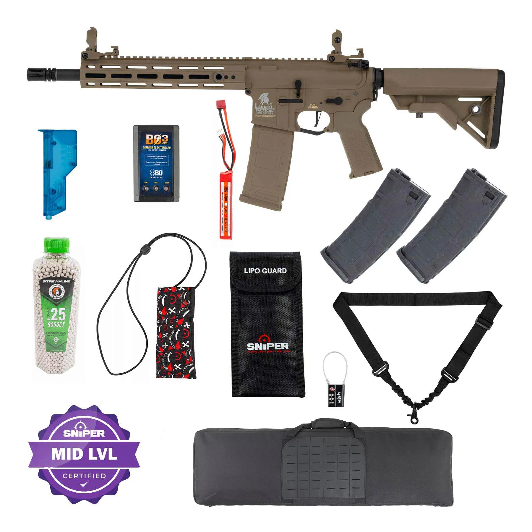 Einsteiger Set #3 - Lancer Hellion M-Lock 10" Gen 3 w/ Nebula ETU (S)AEG, Dark Earth