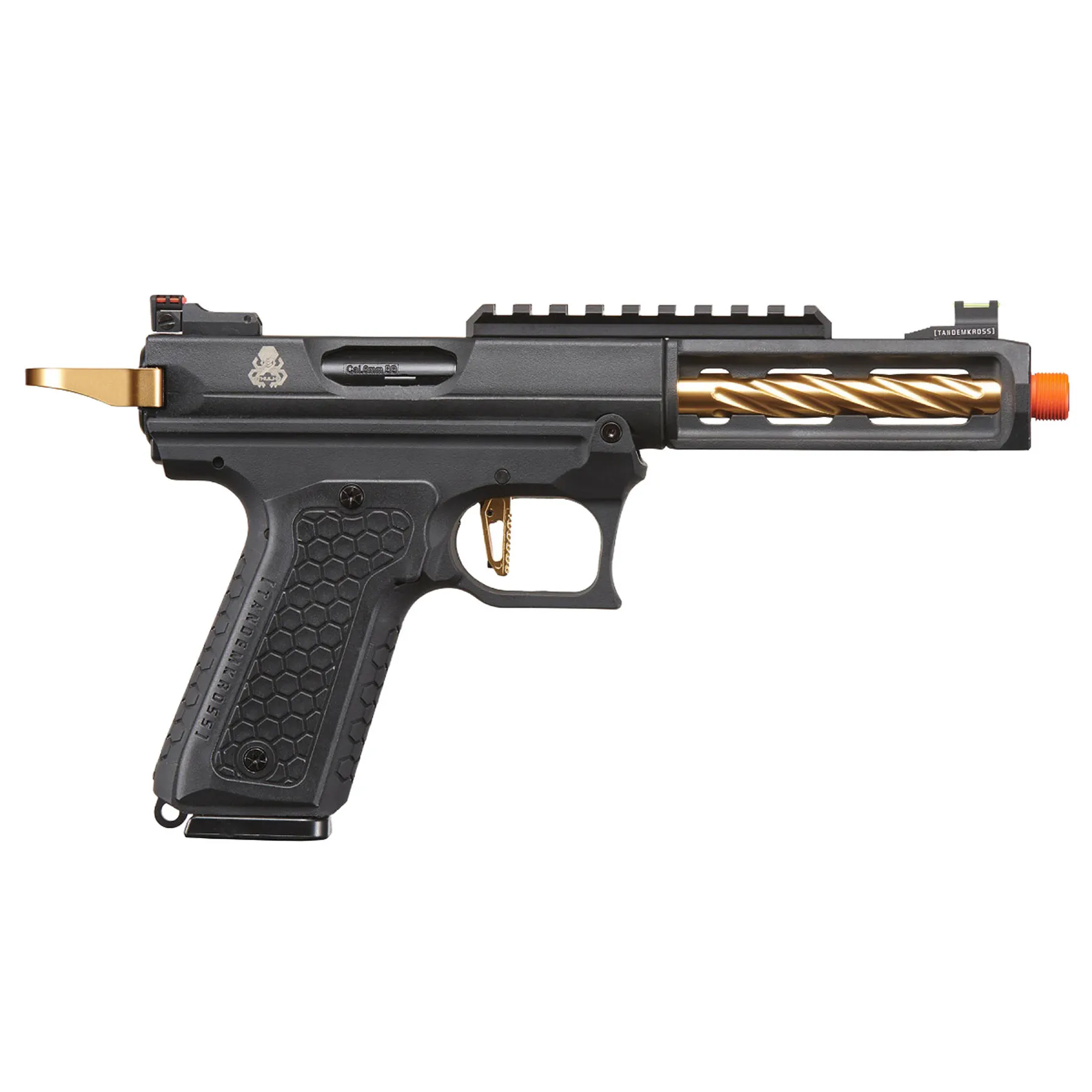 Lancer Tandemkross Cthulhu GBB Softair Pistole, Black/Gold