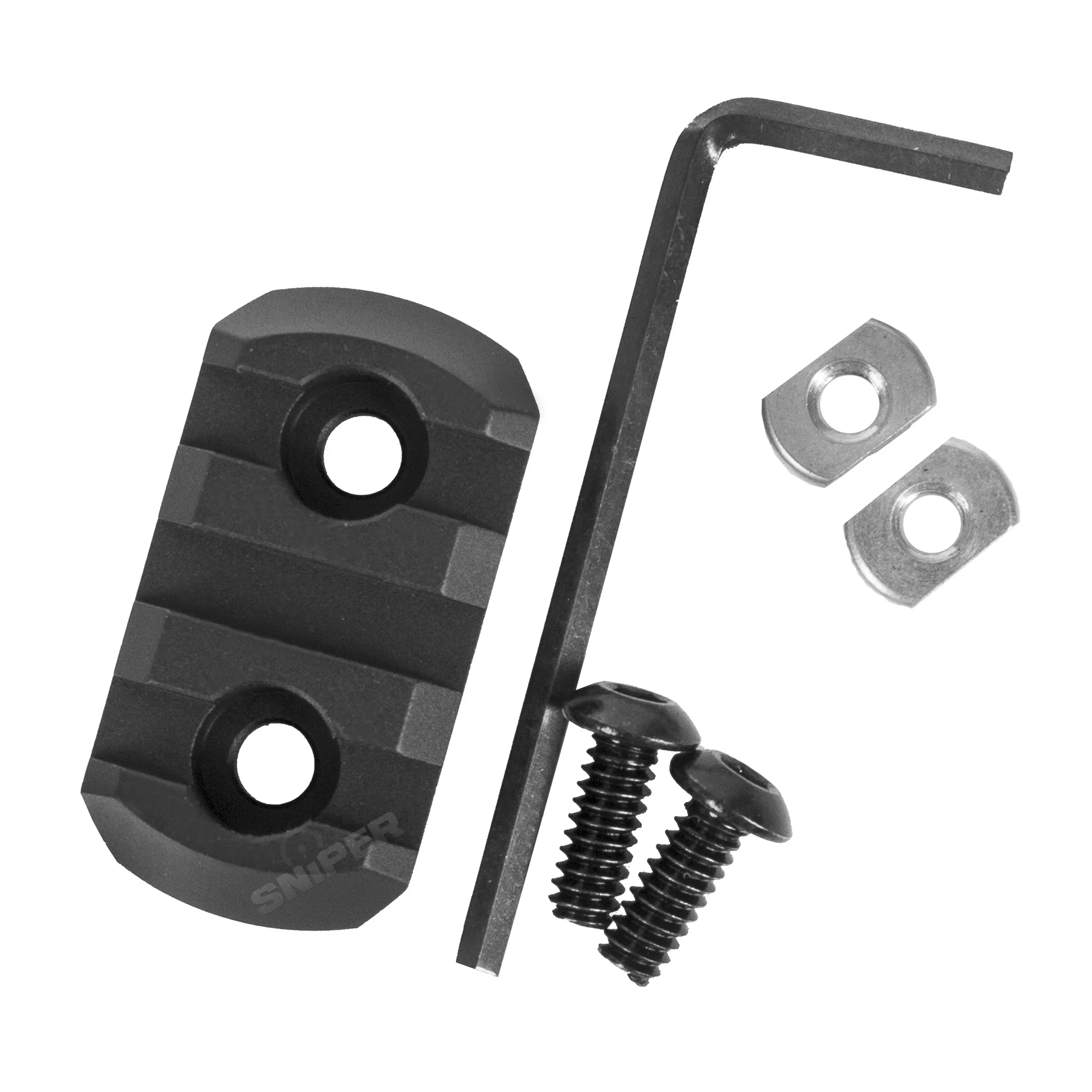 M-Lok Rail 3 Slots, Black