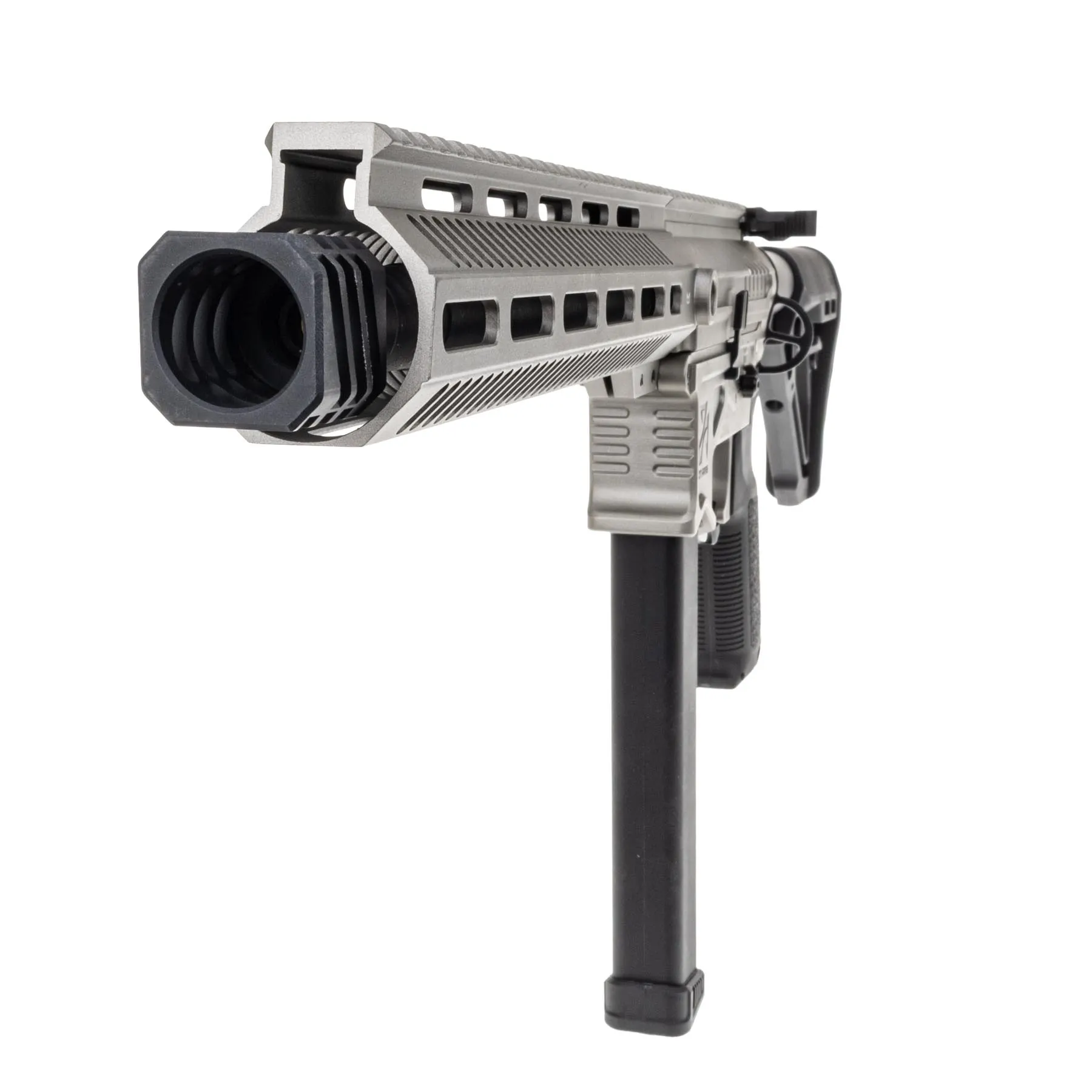 Zion Arms PW9 M-Lok 10" (S)AEG, Silber