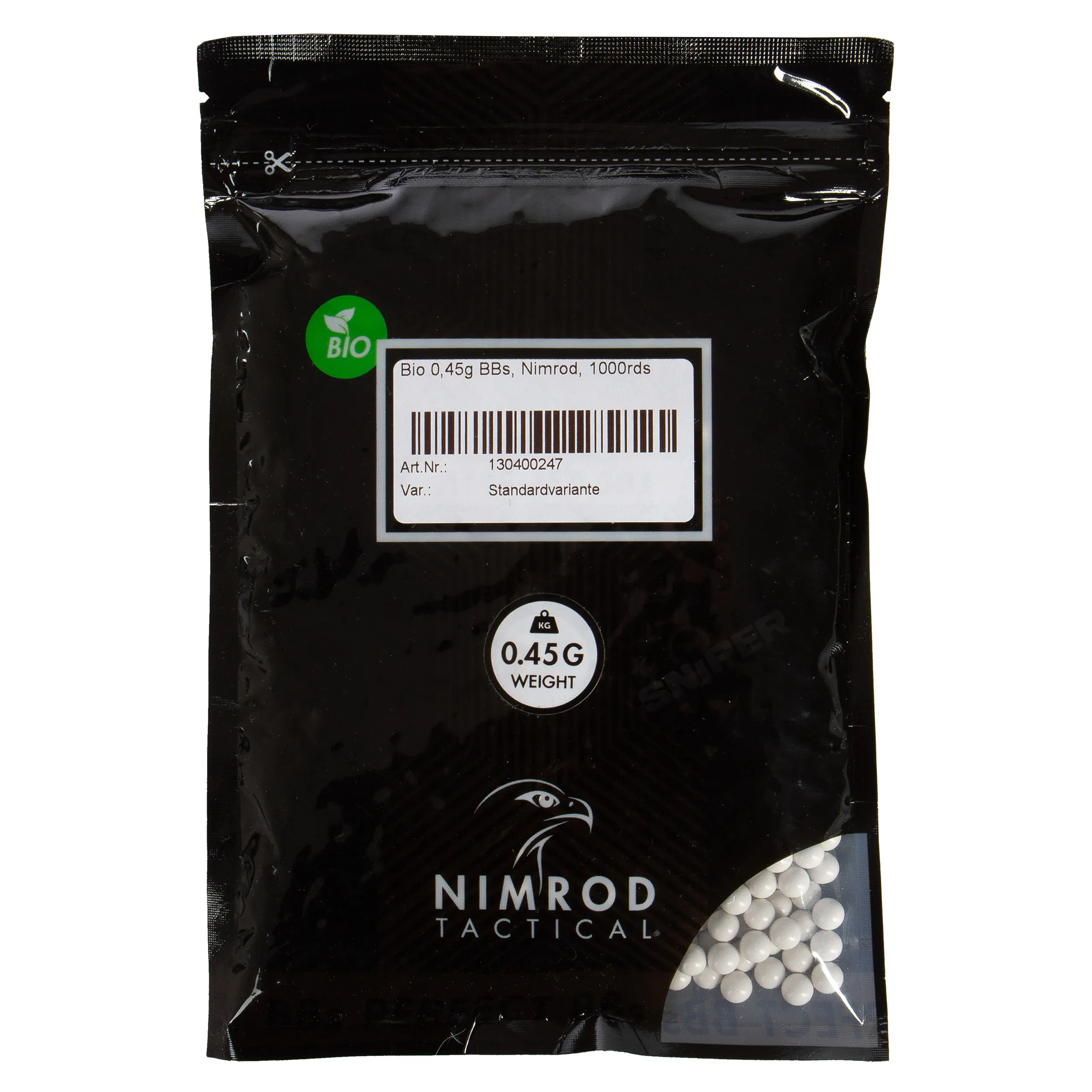 Bio 0,45g BBs, Nimrod, 1000rds