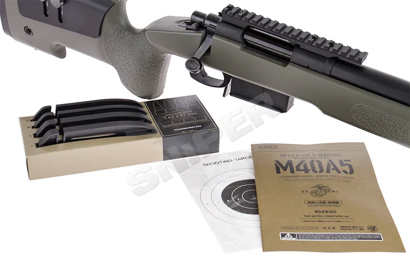 M40A5 USMC Spring Sniper Rifle, OD Green